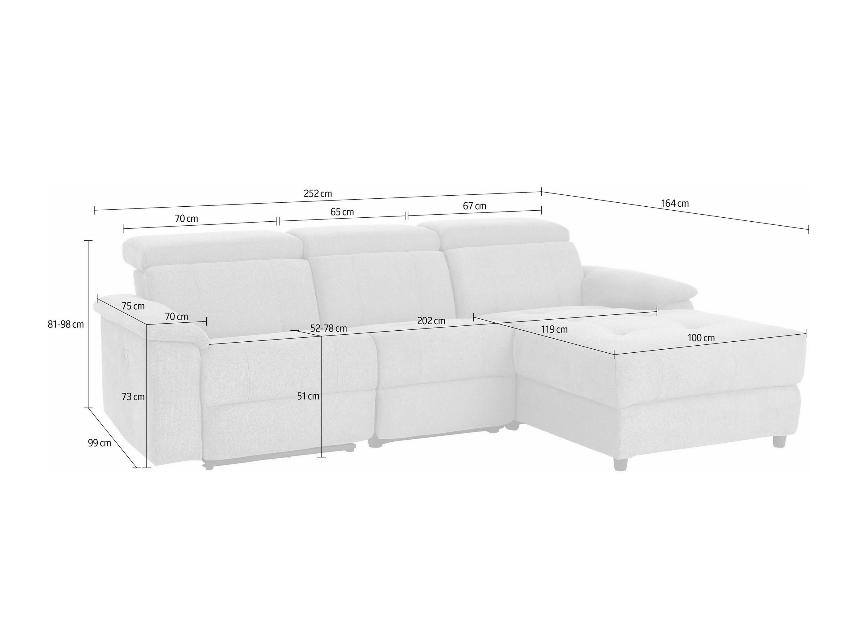 Pehme nurga recliner Denton 1502 (Must)