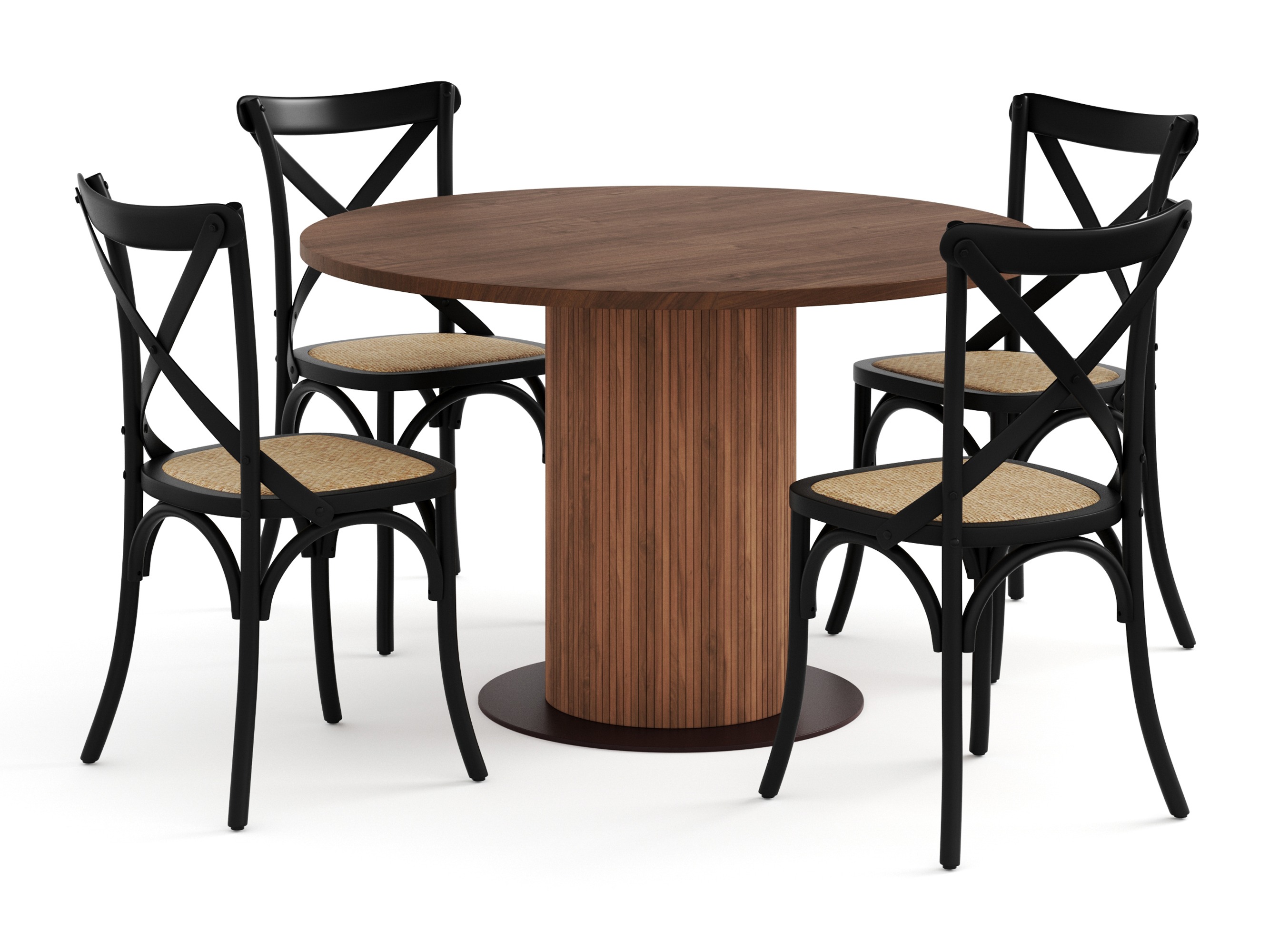 Söögitoakomplekt Tivsoru 115 (Must + Beež)