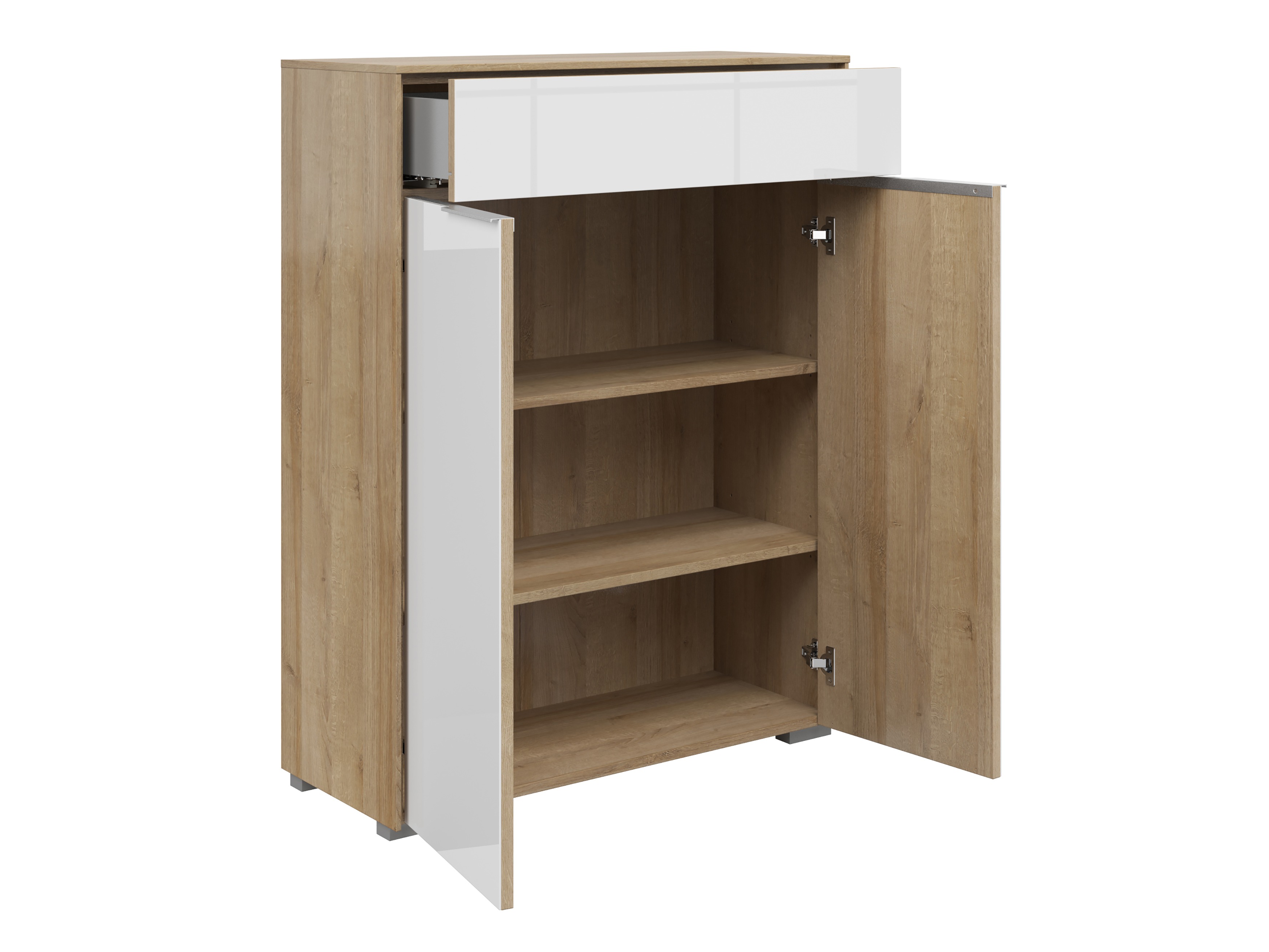 Kummut Tentoru 104 (Riviera tamm + Läikiv valge)