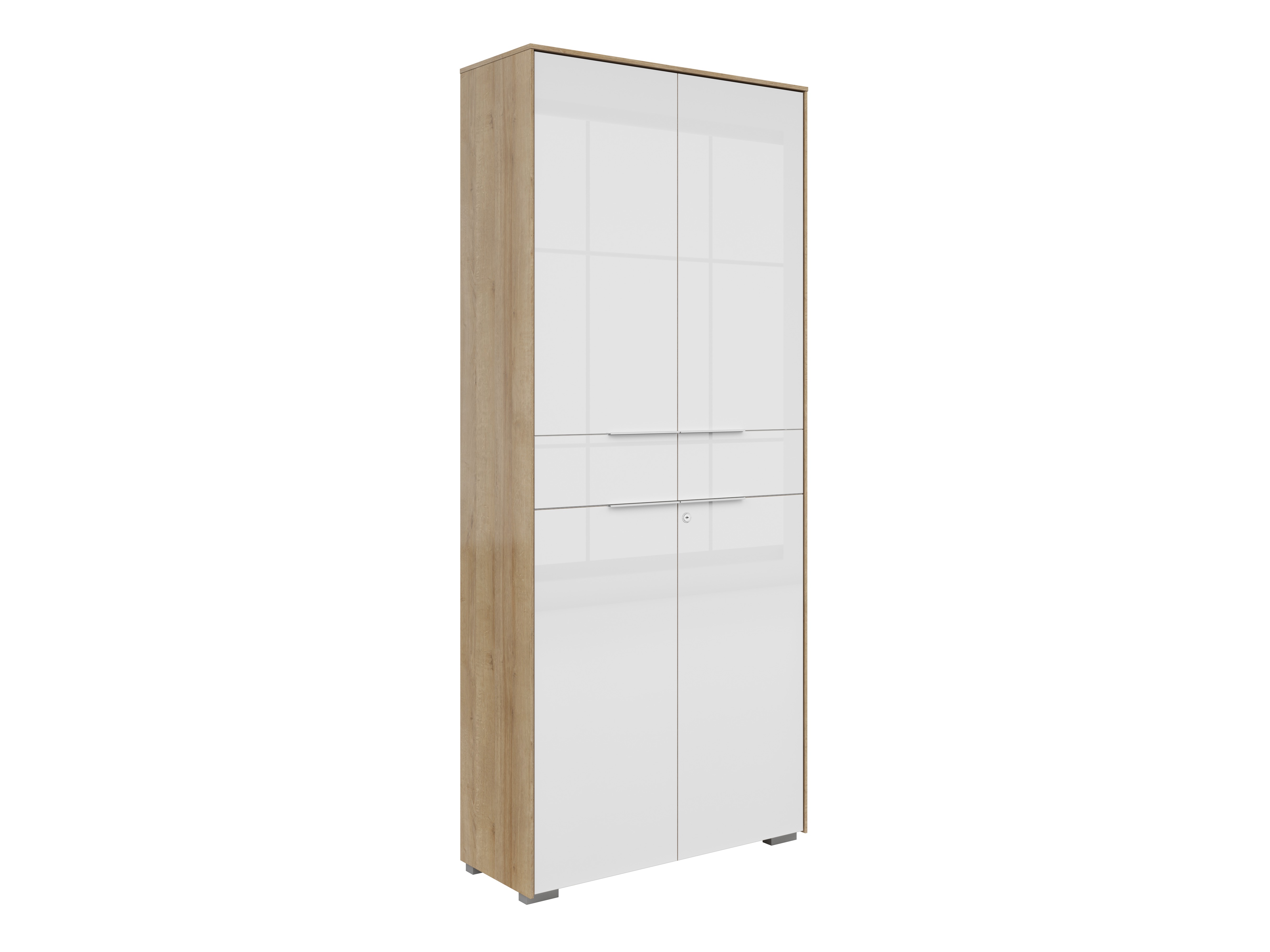 Riiul Tentoru 105 (Riviera tamm + Läikiv valge)