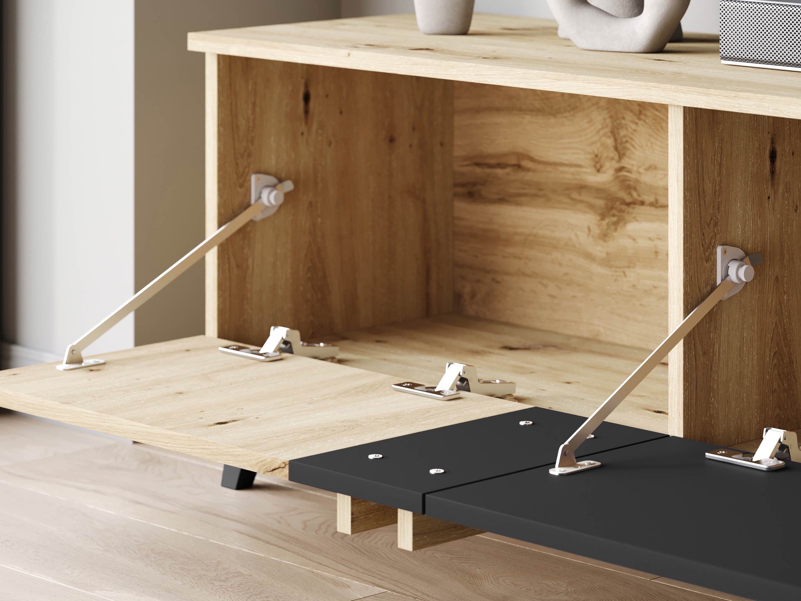 TV-alus Facetor (Artisan tamm + Grafiit)