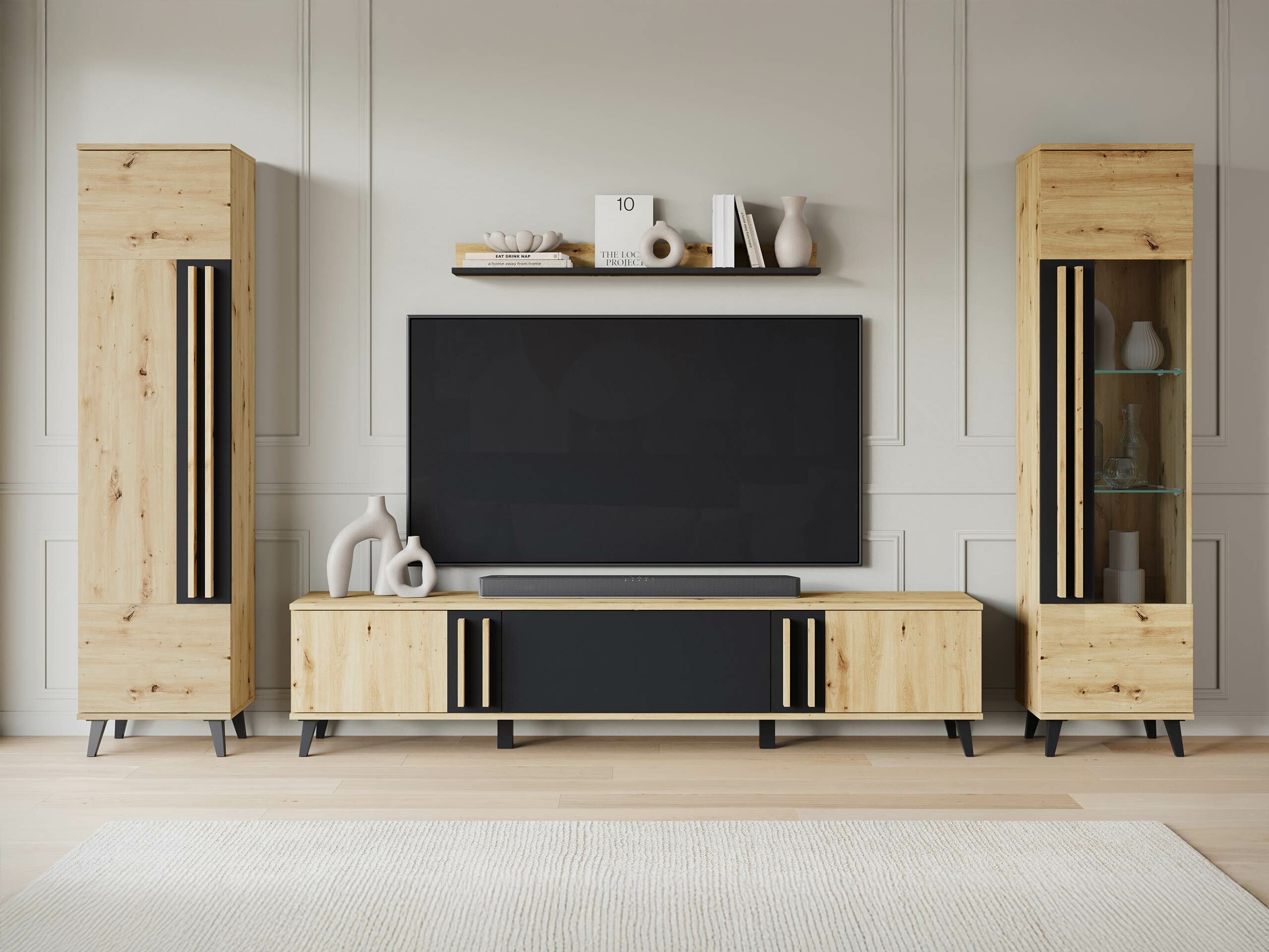 TV-alus Facetor (Artisan tamm + Grafiit)