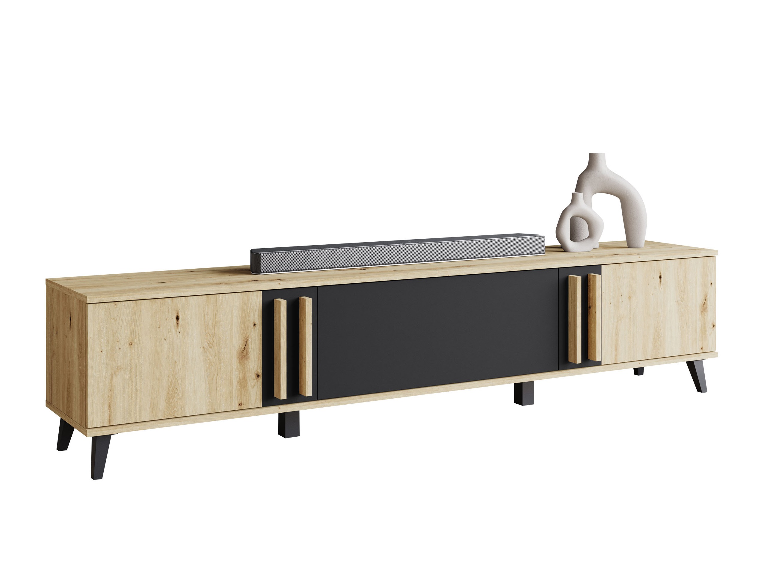 TV-alus Temora 101 (Artisan tamm + Grafiit)