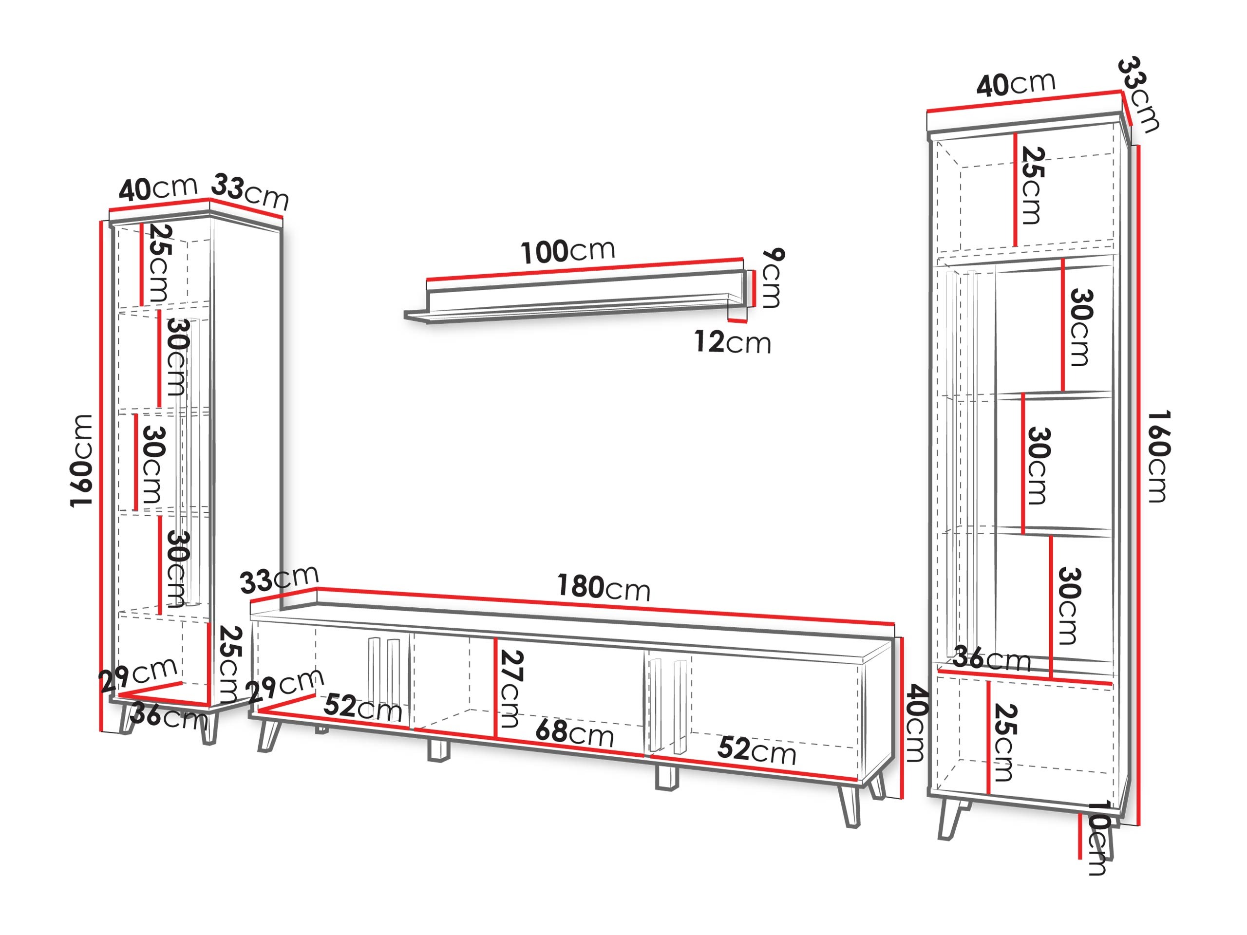 Elutoa komplekt Temora 103 (Artisan tamm + Grafiit)