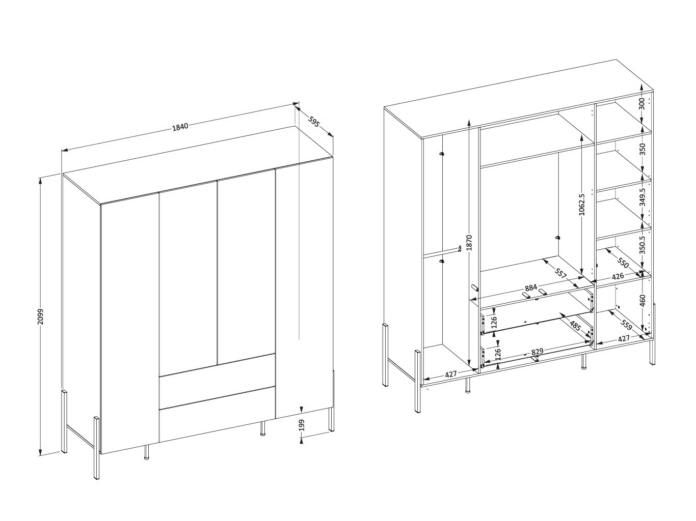 Riidekapp Etsore 109