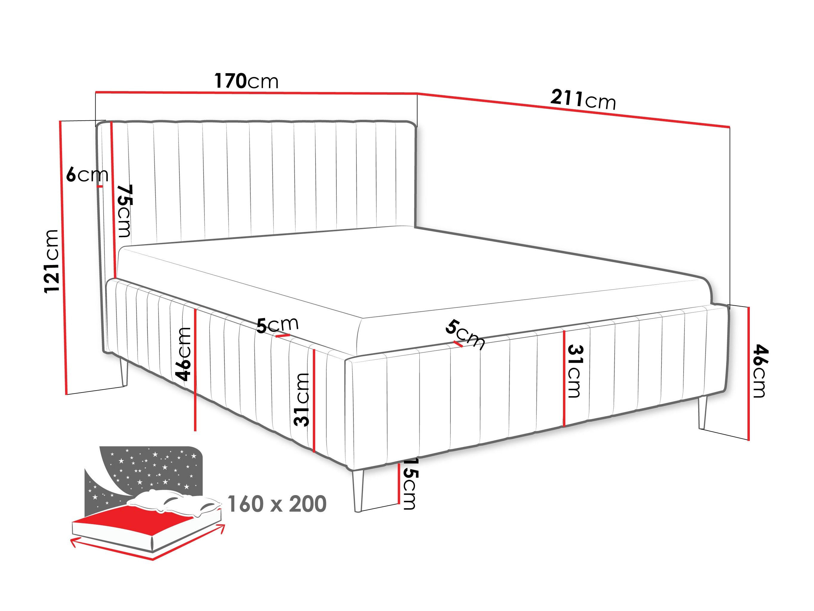 Voodi Baltimore 203 (Fresh 11)