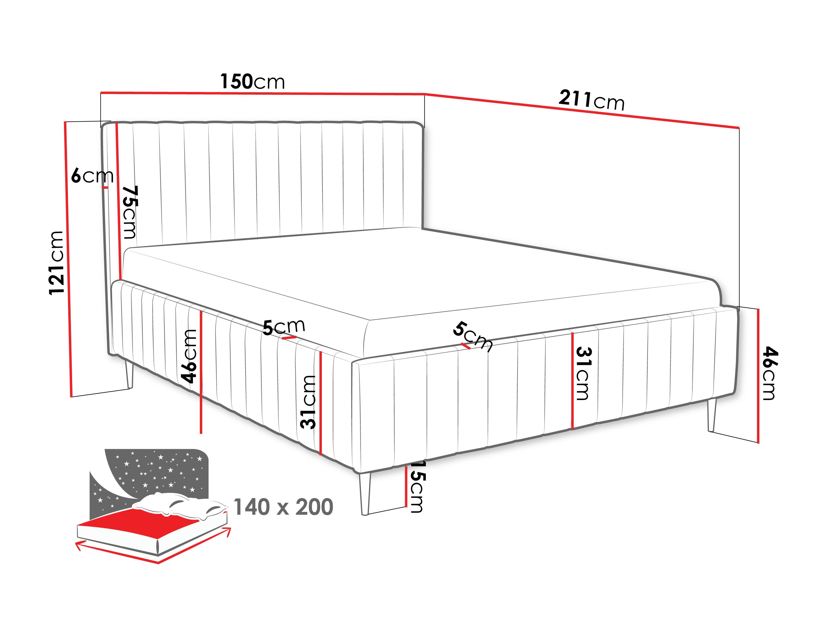 Voodi Baltimore 203 (Fresh 9)