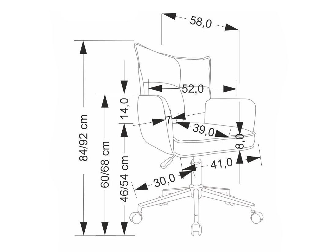Kontoritool Houston 2005 (Roosikarva + Valge)