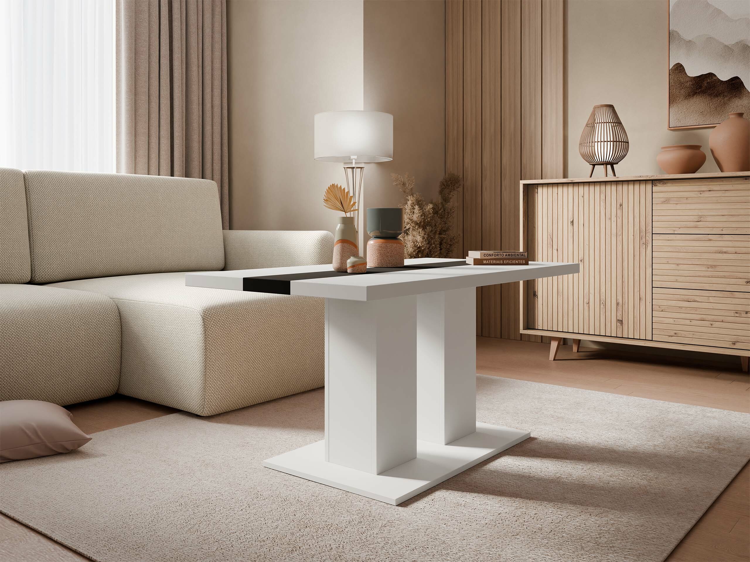 Diivanilaud Tucson 147 (Valge + Must)