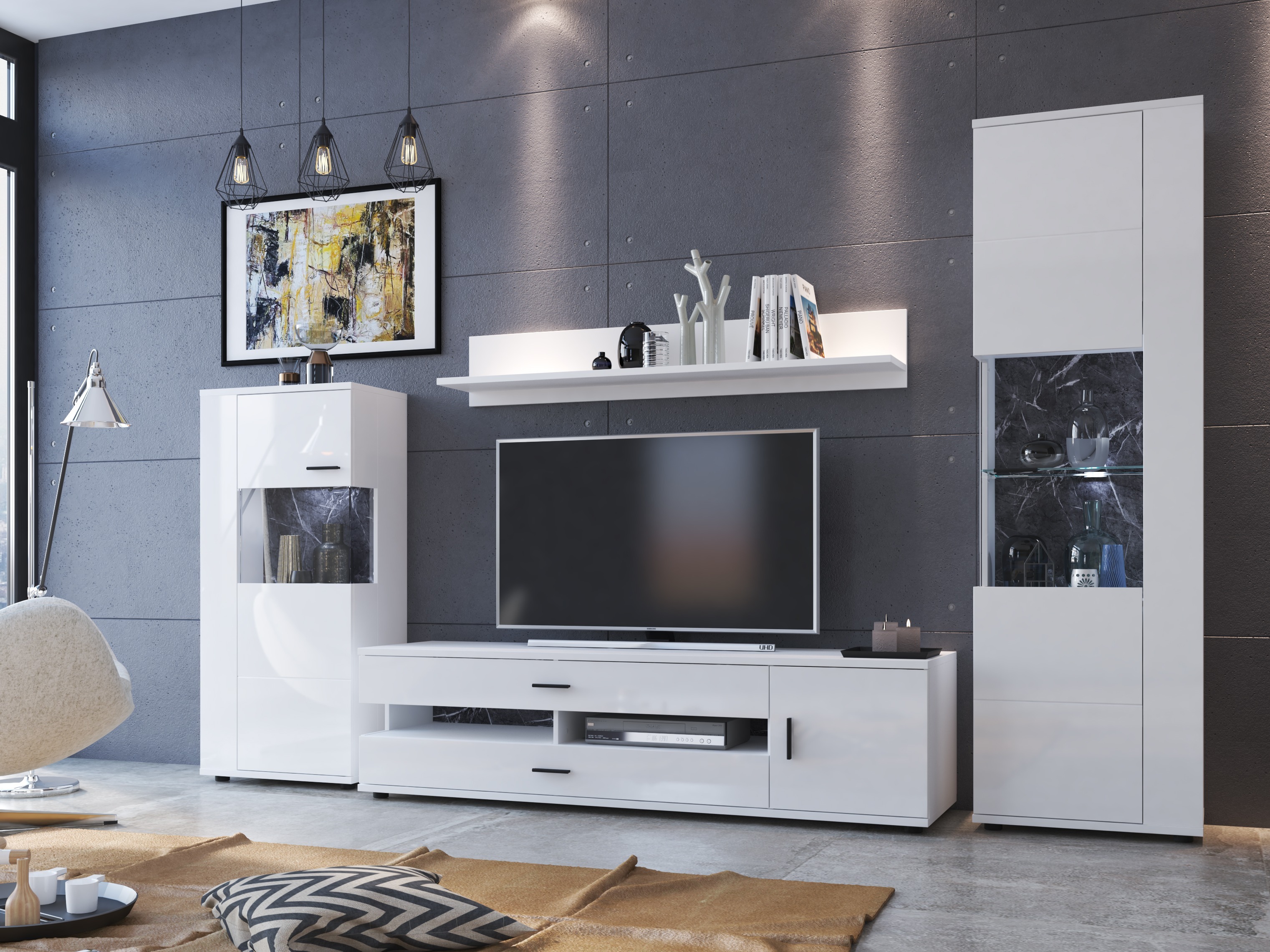 Elutoa komplekt Ontario 161 (Läikiv valge + Valge)