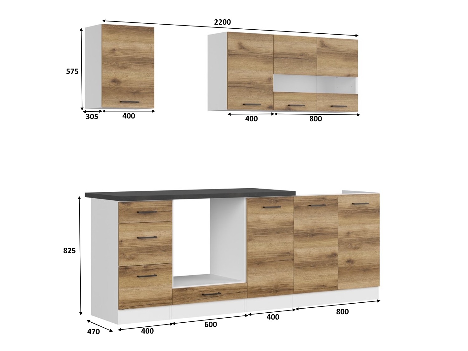 Moodul köögikomplekt Dela 114