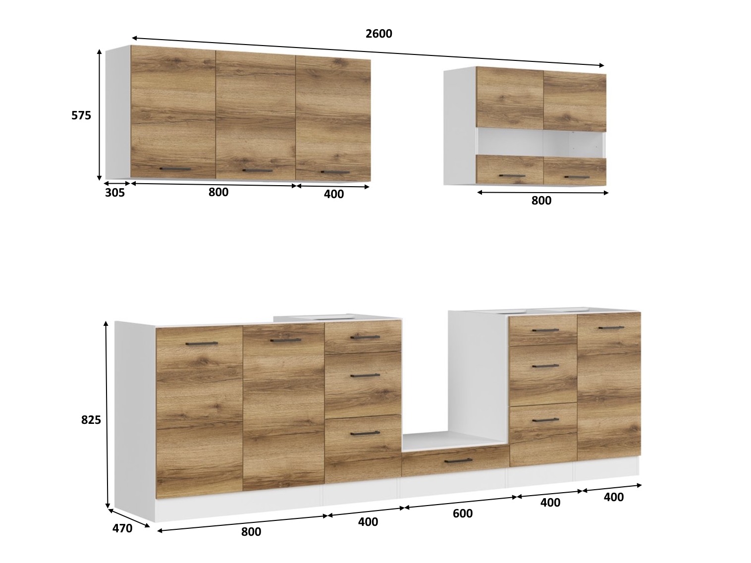 Moodul köögikomplekt Dela 117