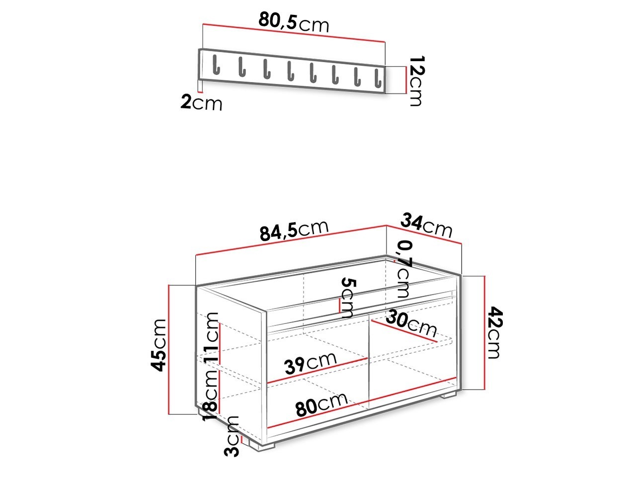 Esikukomplekt Comfivo 392 (Valge + Abriamo 03)