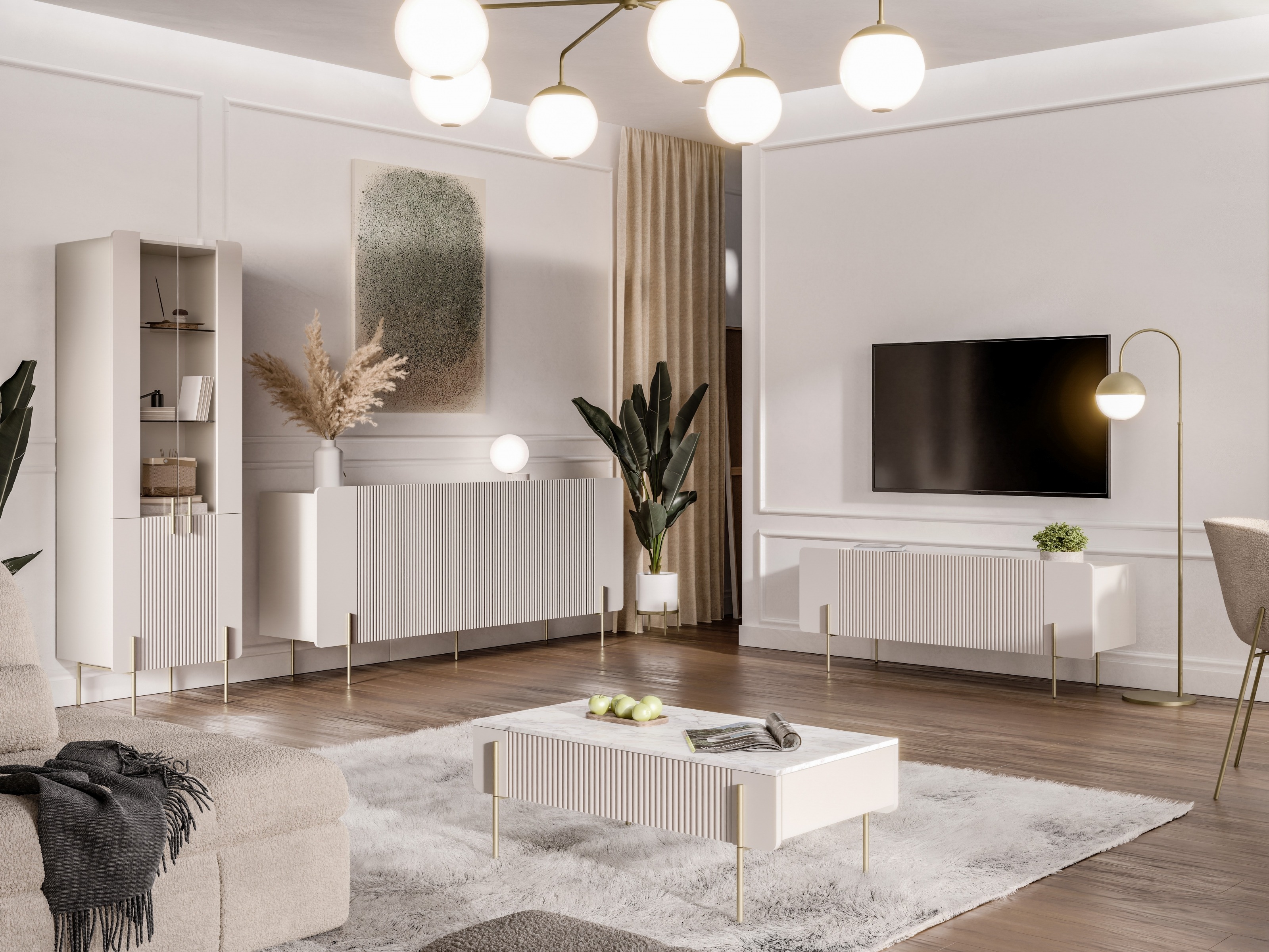 TV-alus Etrvero 100 (Kašmiir + Valge marmor)