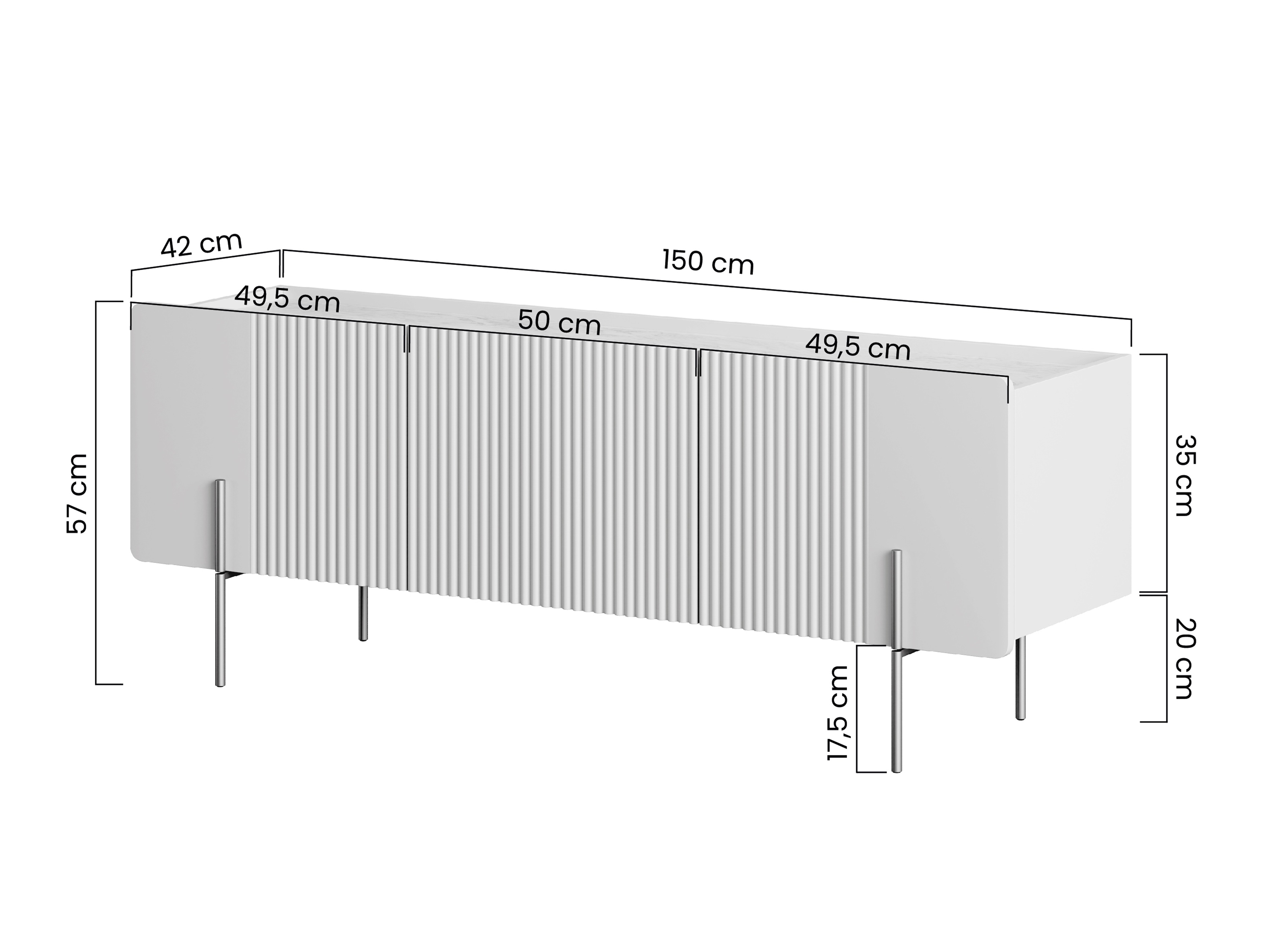 TV-alus Etrvero 100 (Kašmiir + Valge marmor)