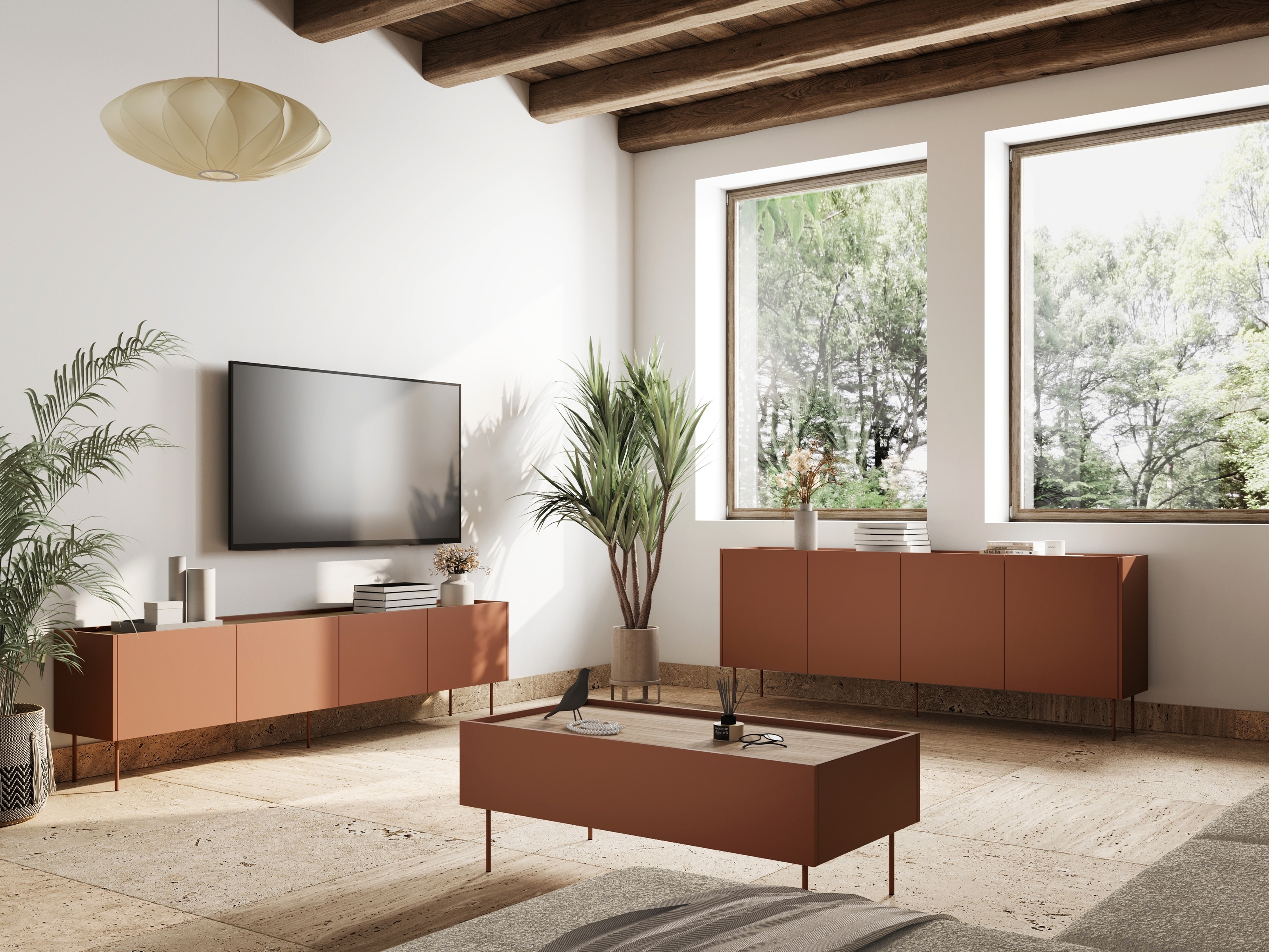 Diivanilaud Tivdala 108 (Tamm + Matt punane)