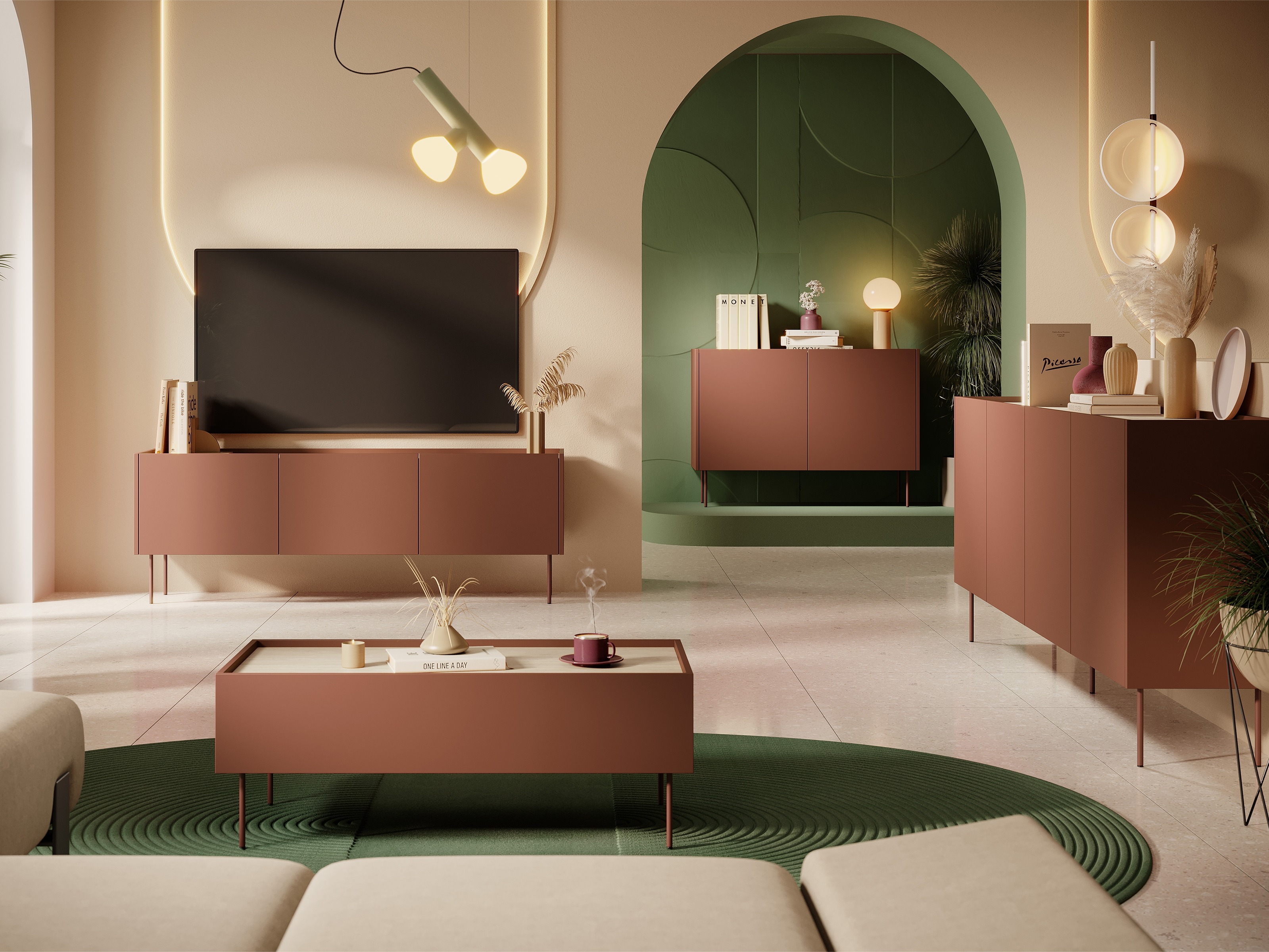 Diivanilaud Tivdala 108 (Tamm + Matt punane)