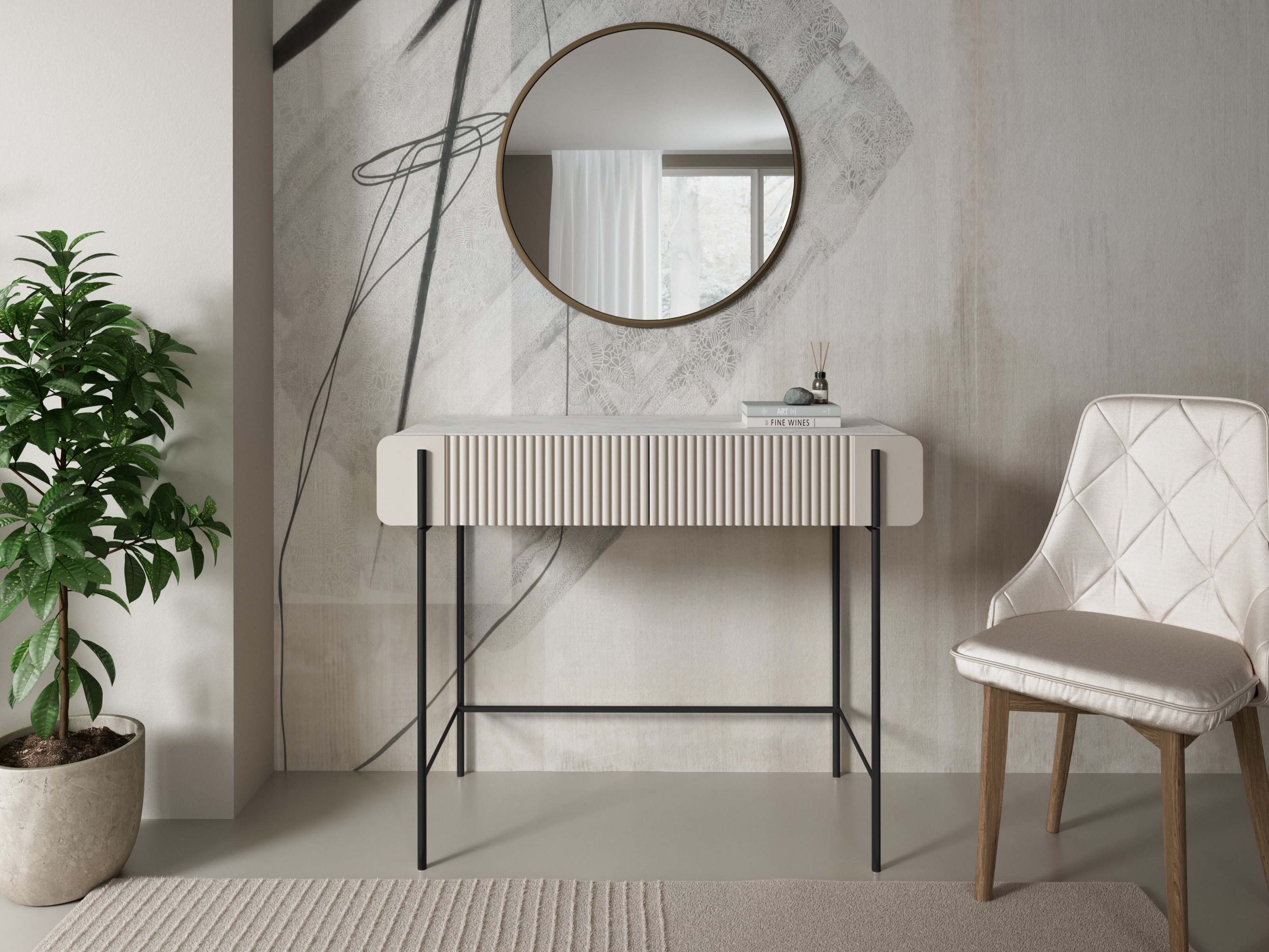 Konsoollaud Etrvero 102 (Kašmiir + Valge marmor)