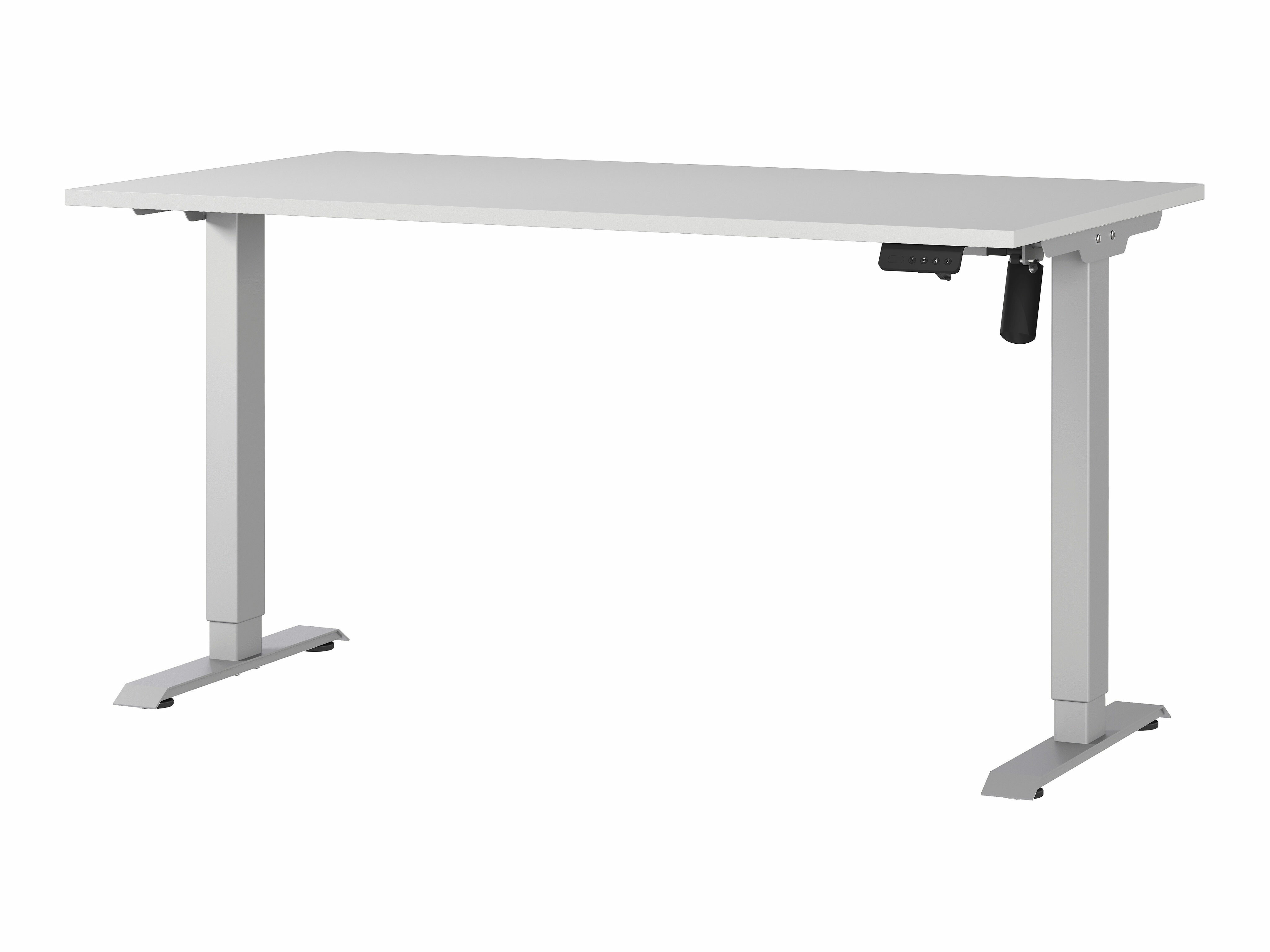 Reguleeritava kõrgusega töölaud Lartesi 116 (Helehall + Hõbedane)