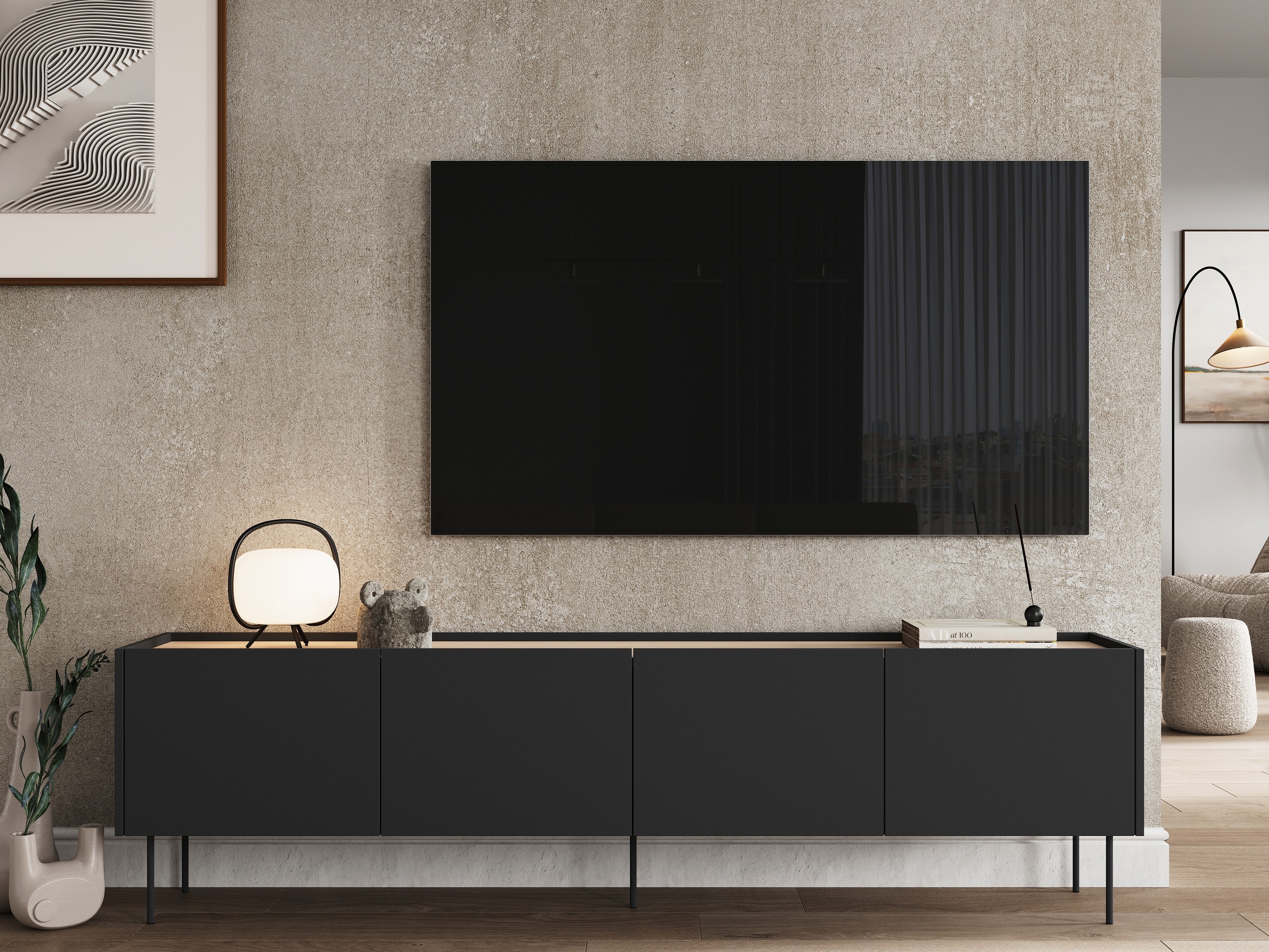 TV-alus Tivdala 107 (Matt must + Tamm)