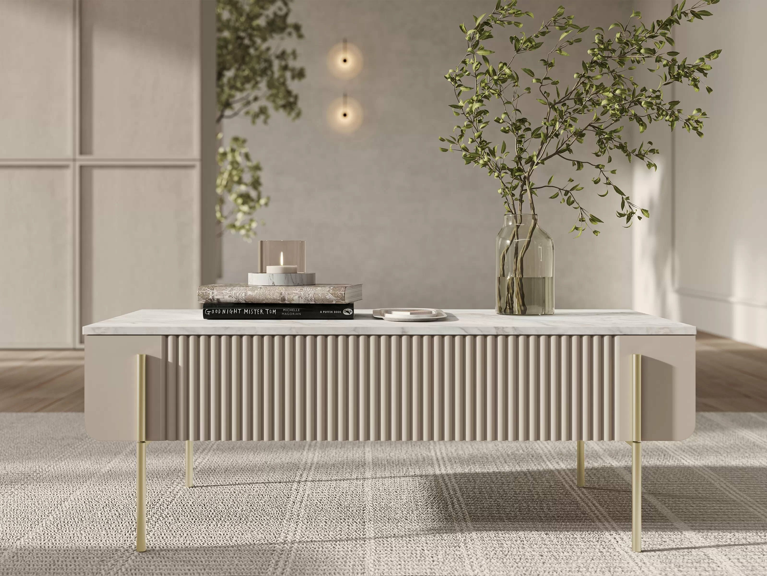 Diivanilaud Etrvero 106 (Kašmiir + Valge marmor)