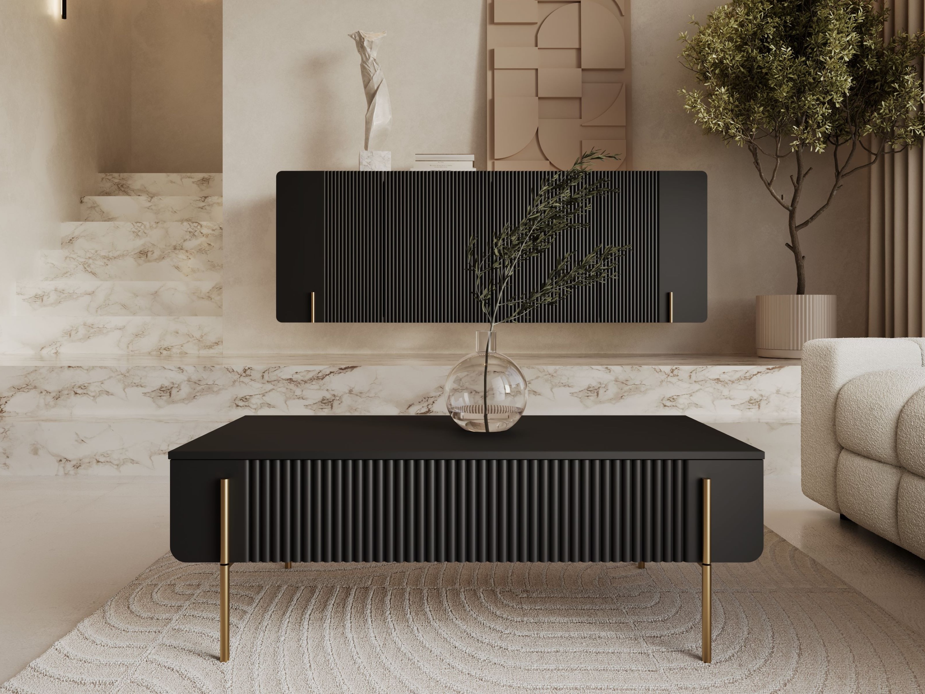 Diivanilaud Etrvero 106 (Must)