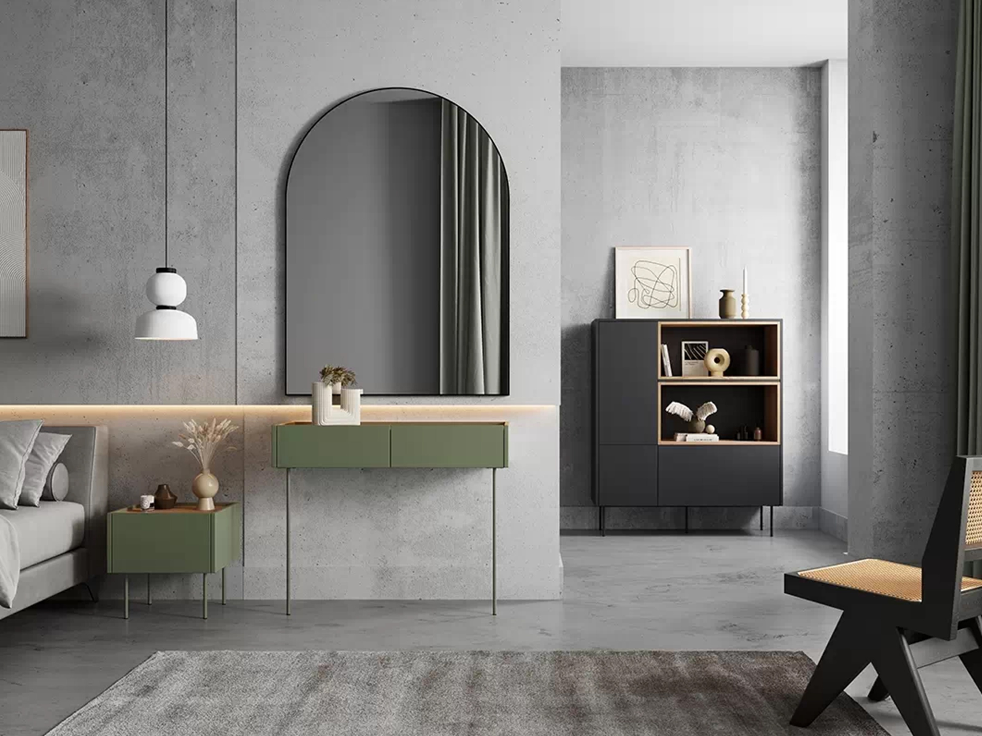 Konsoollaud Tivdala 110 (Tamm + Matt roheline)