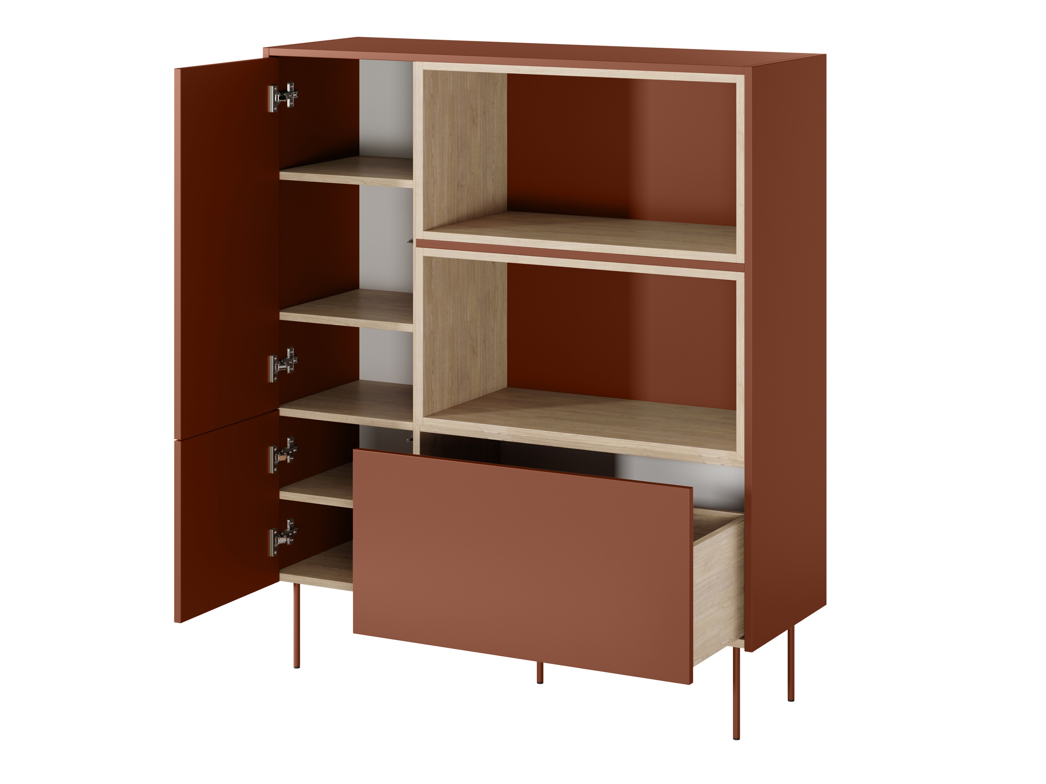 Riiul Tivdala 112 (Tamm + Matt punane)