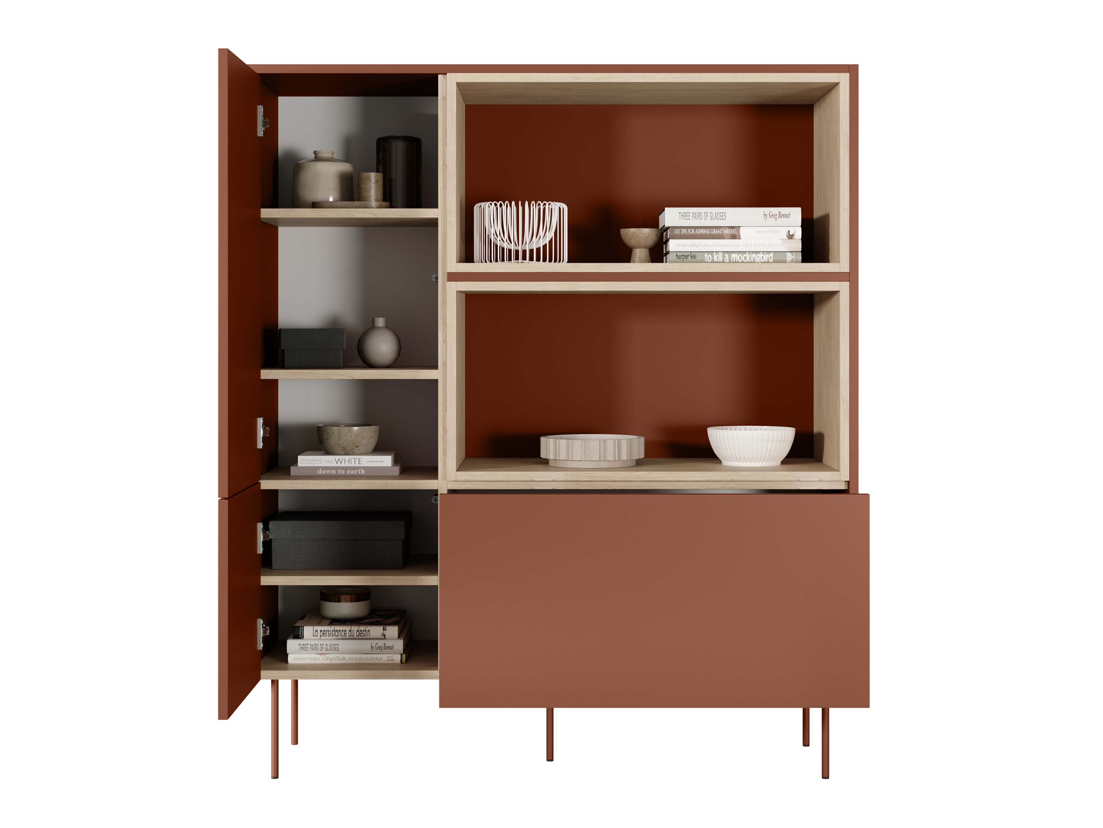 Riiul Tivdala 112 (Tamm + Matt punane)