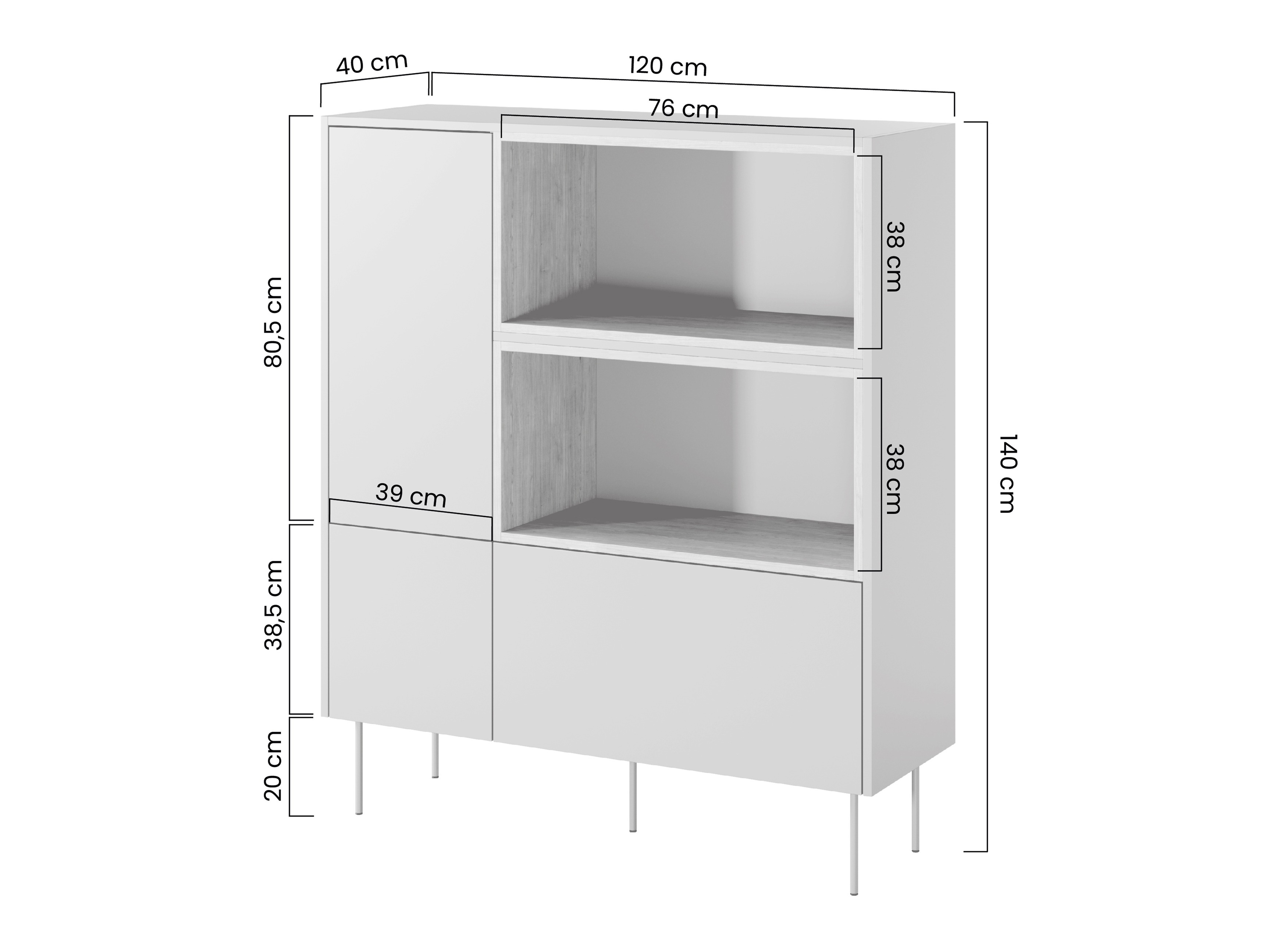 Riiul Tivdala 112 (Tamm + Matt roheline)