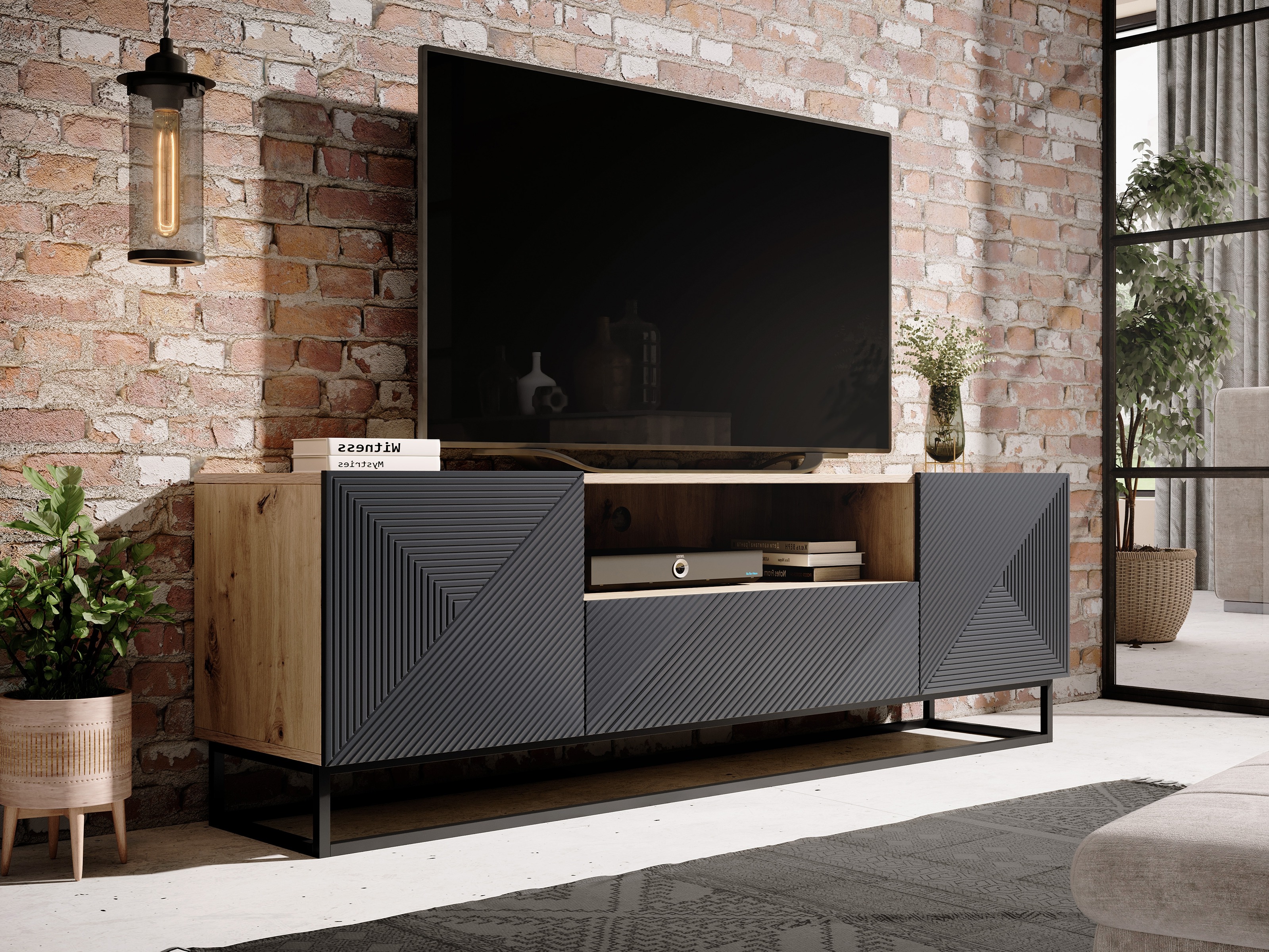 TV-alus Dortivi 102 (Artisan tamm + Matt hall)