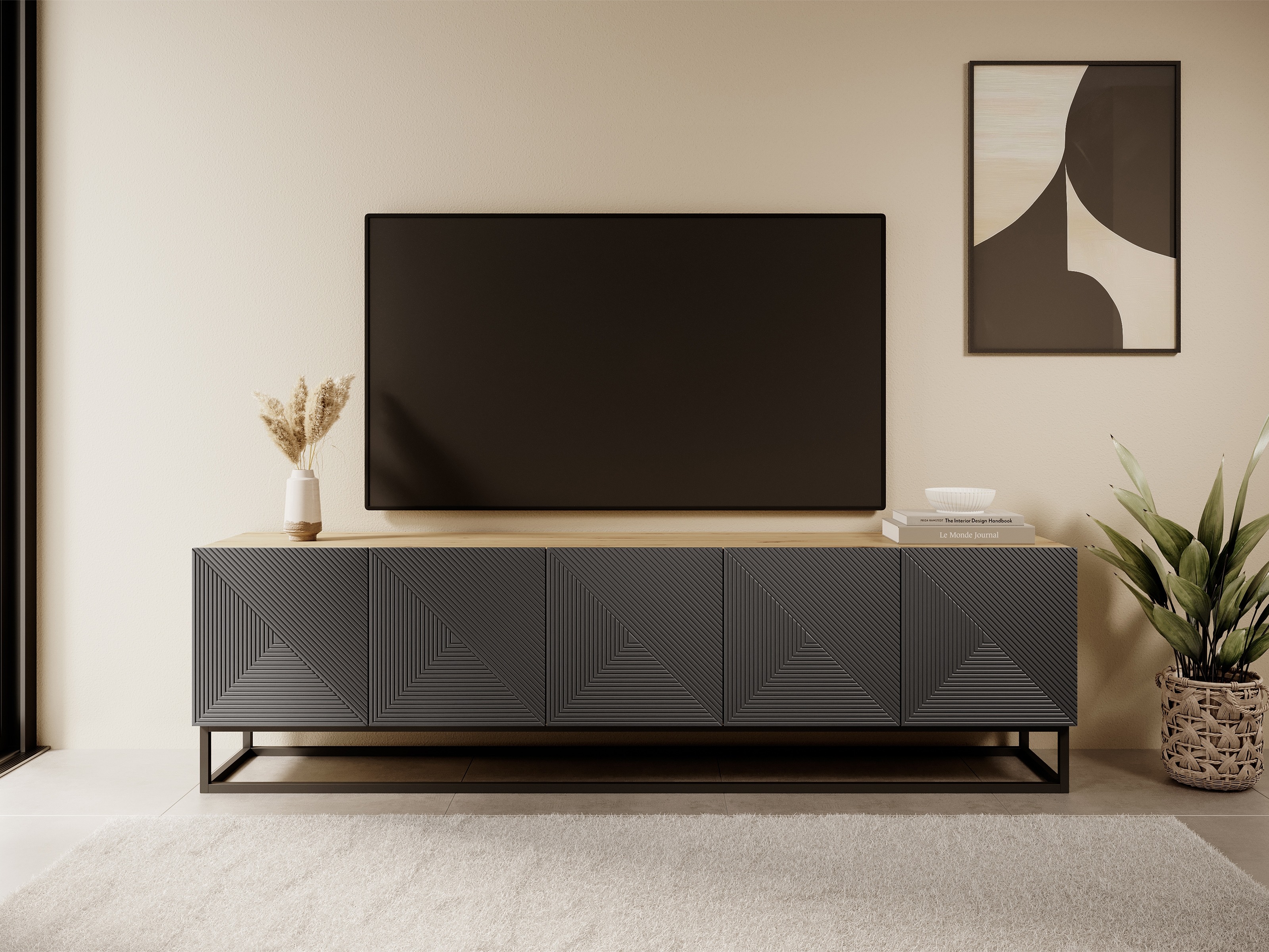 TV-alus Dortivi 105 (Artisan tamm + Matt hall)