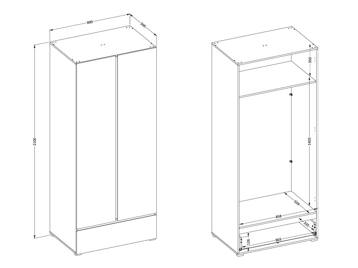 Riidekapp Alfere 118 (Roheline)