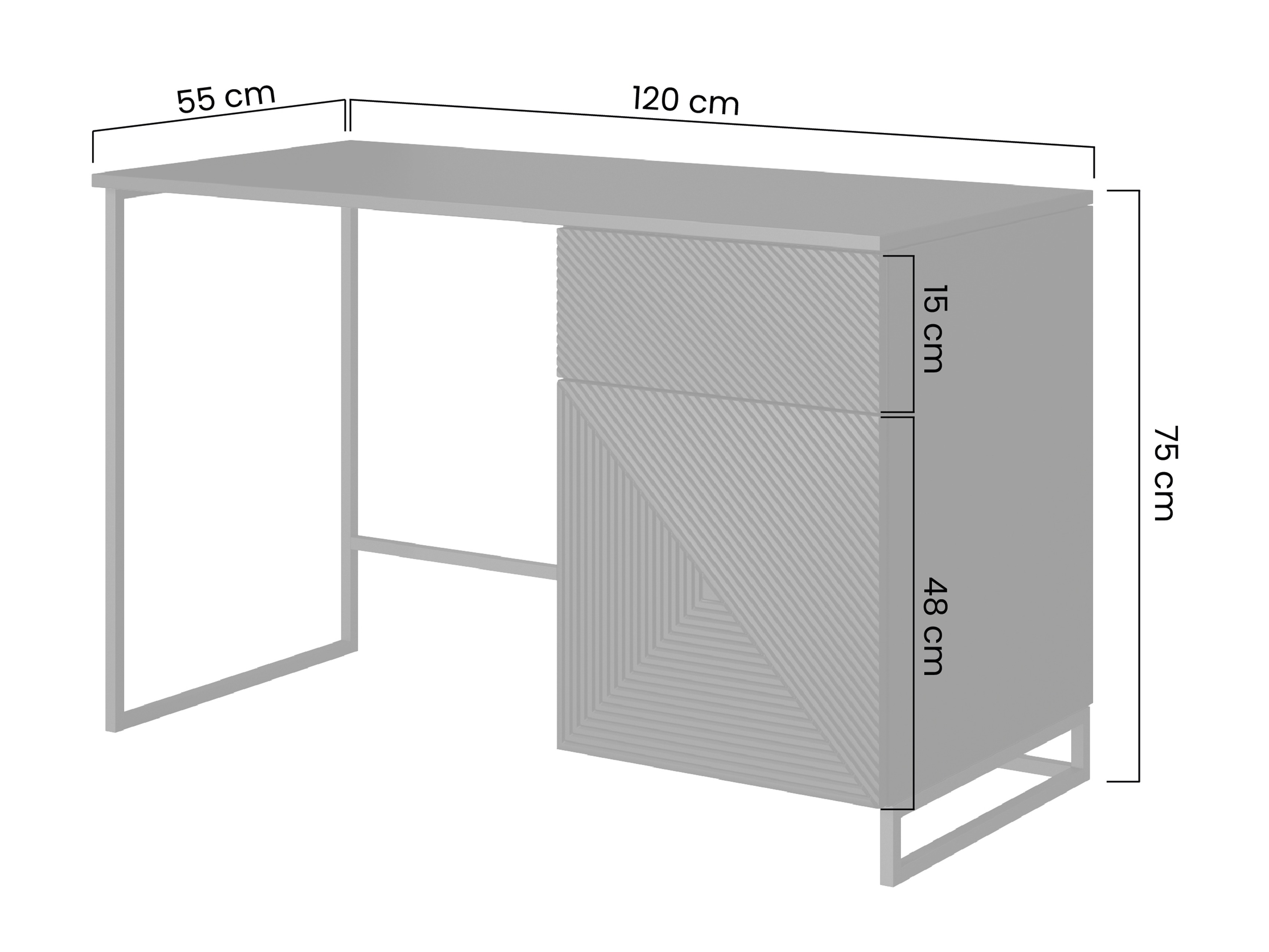 Kirjutuslaud Dortivi 112 (Artisan tamm + Matt hall)