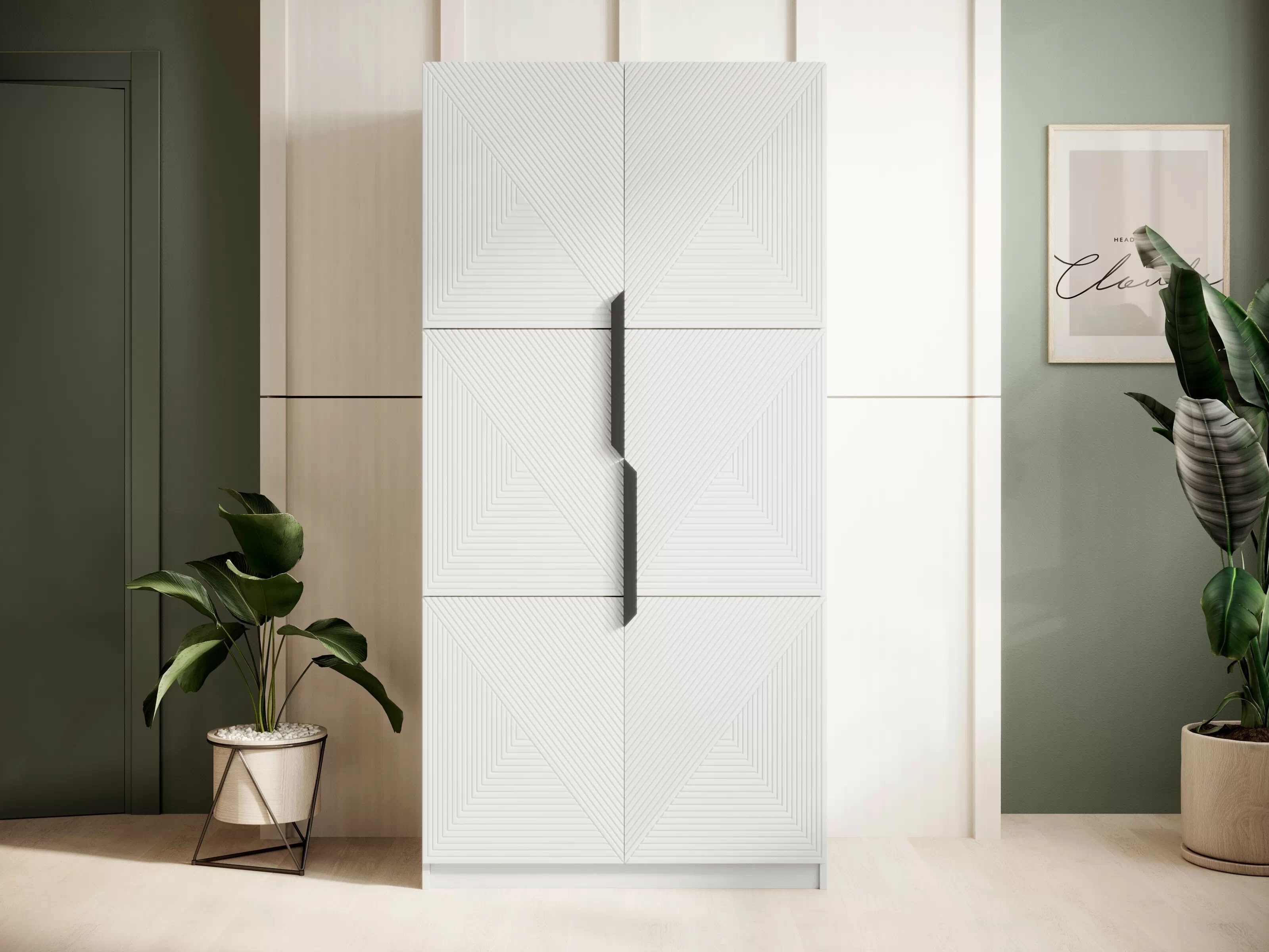 Riidekapp Dortivi 117 (Matt valge)