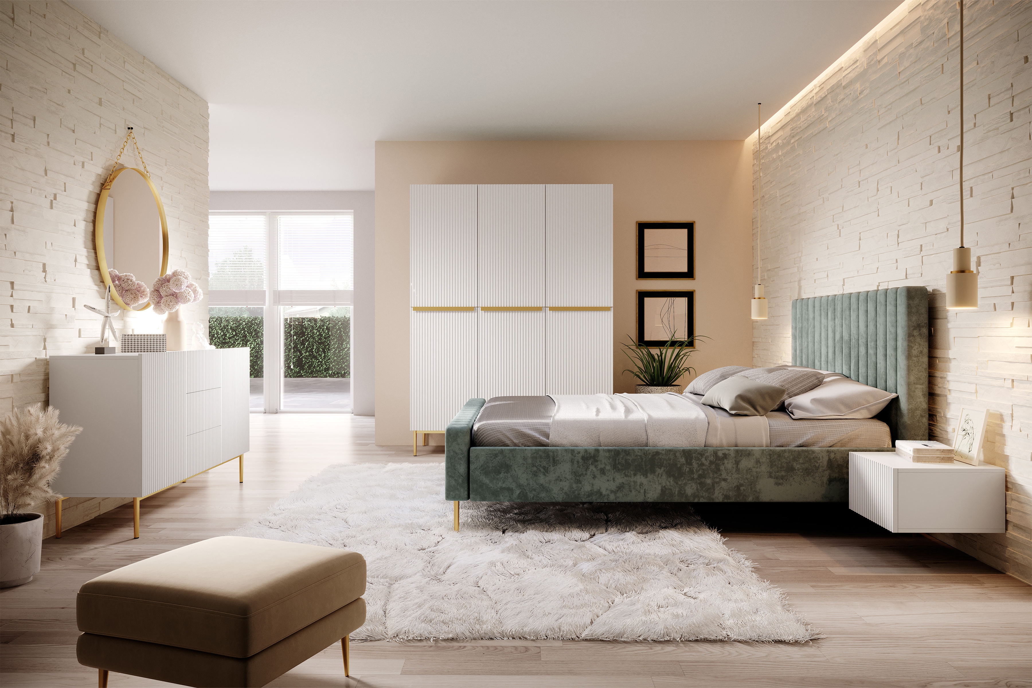 Riidekapp Melfelu 118 (Valge)