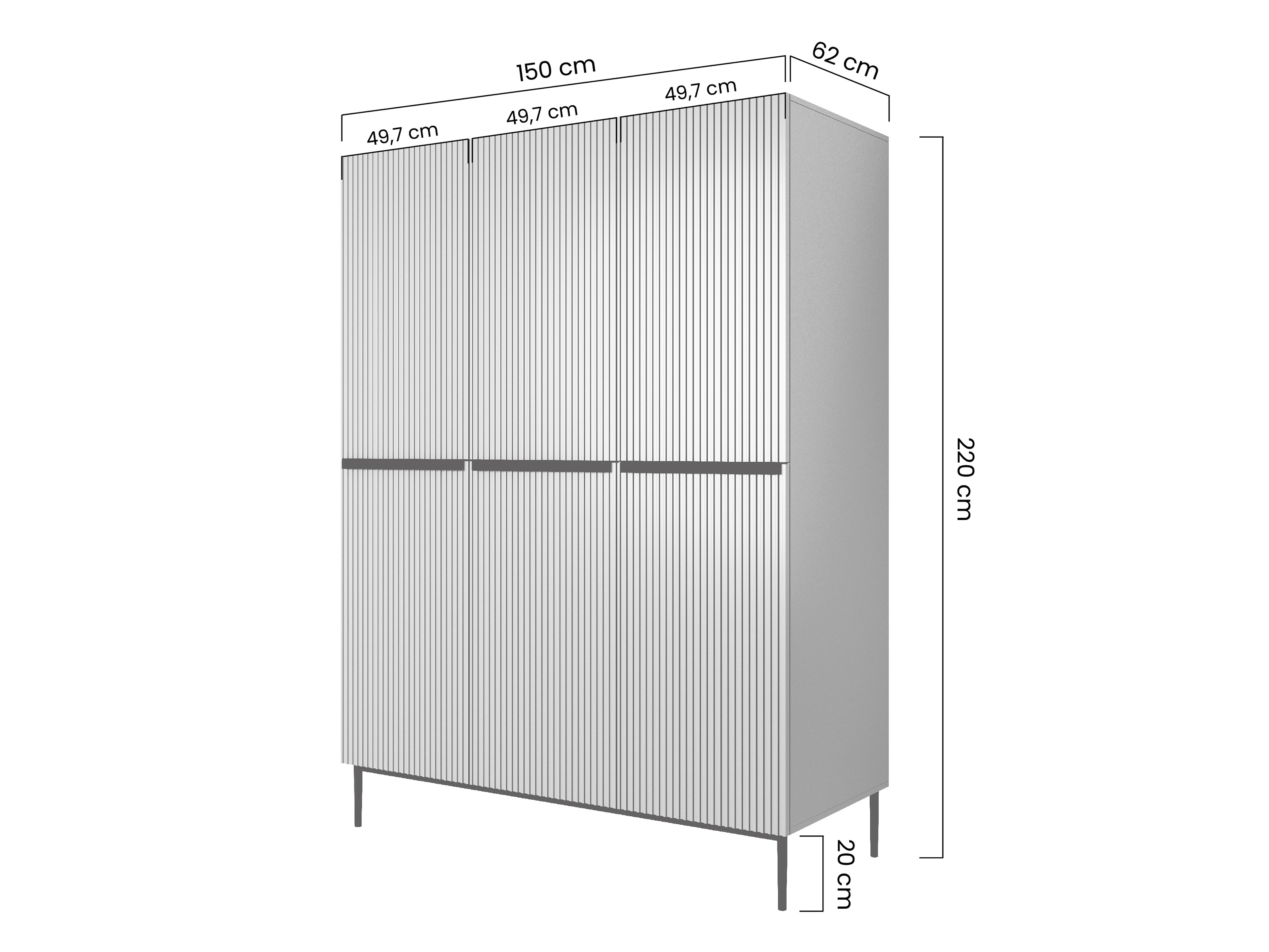 Riidekapp Melfelu 118 (Valge)