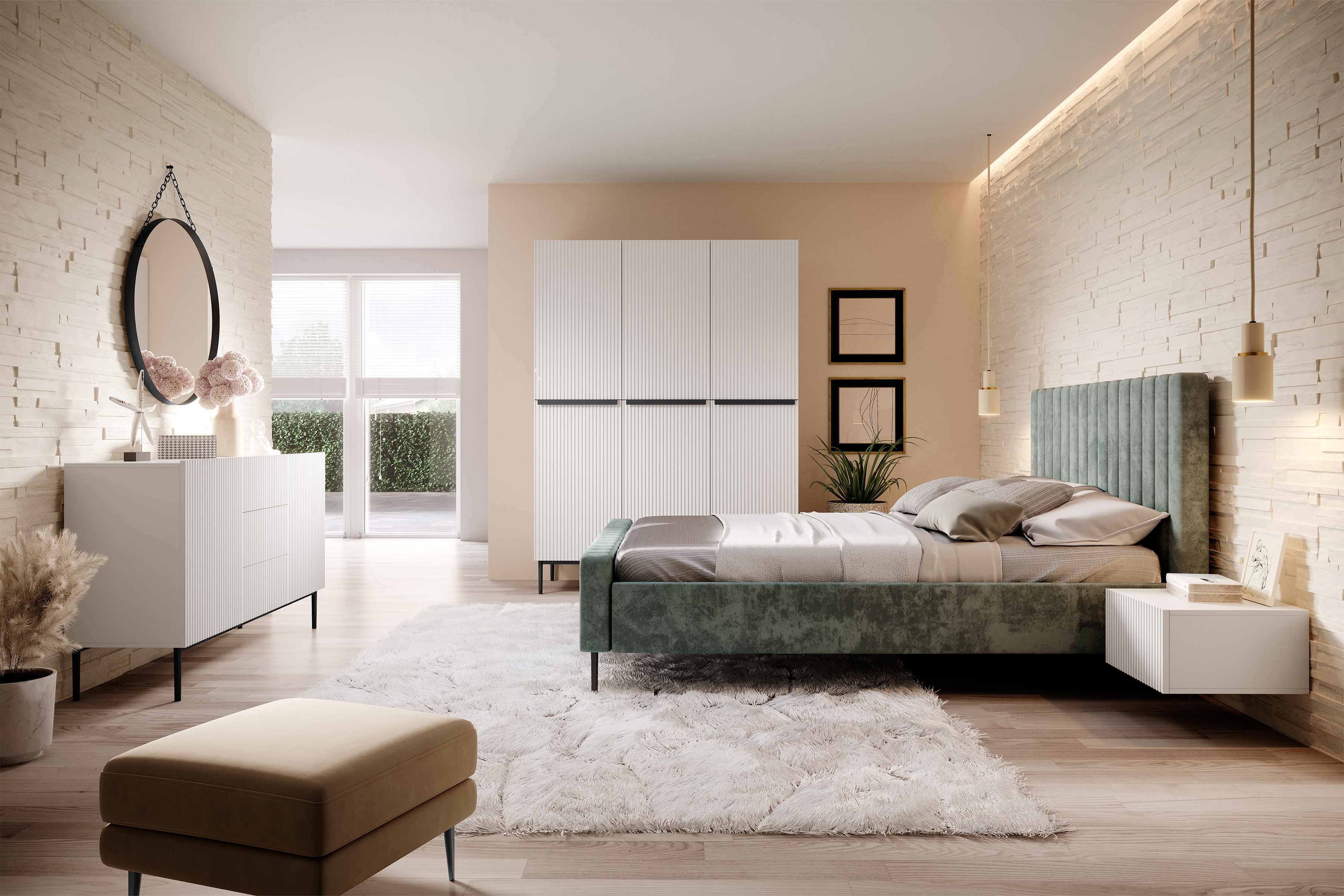 Riidekapp Melfelu 118 (Valge)