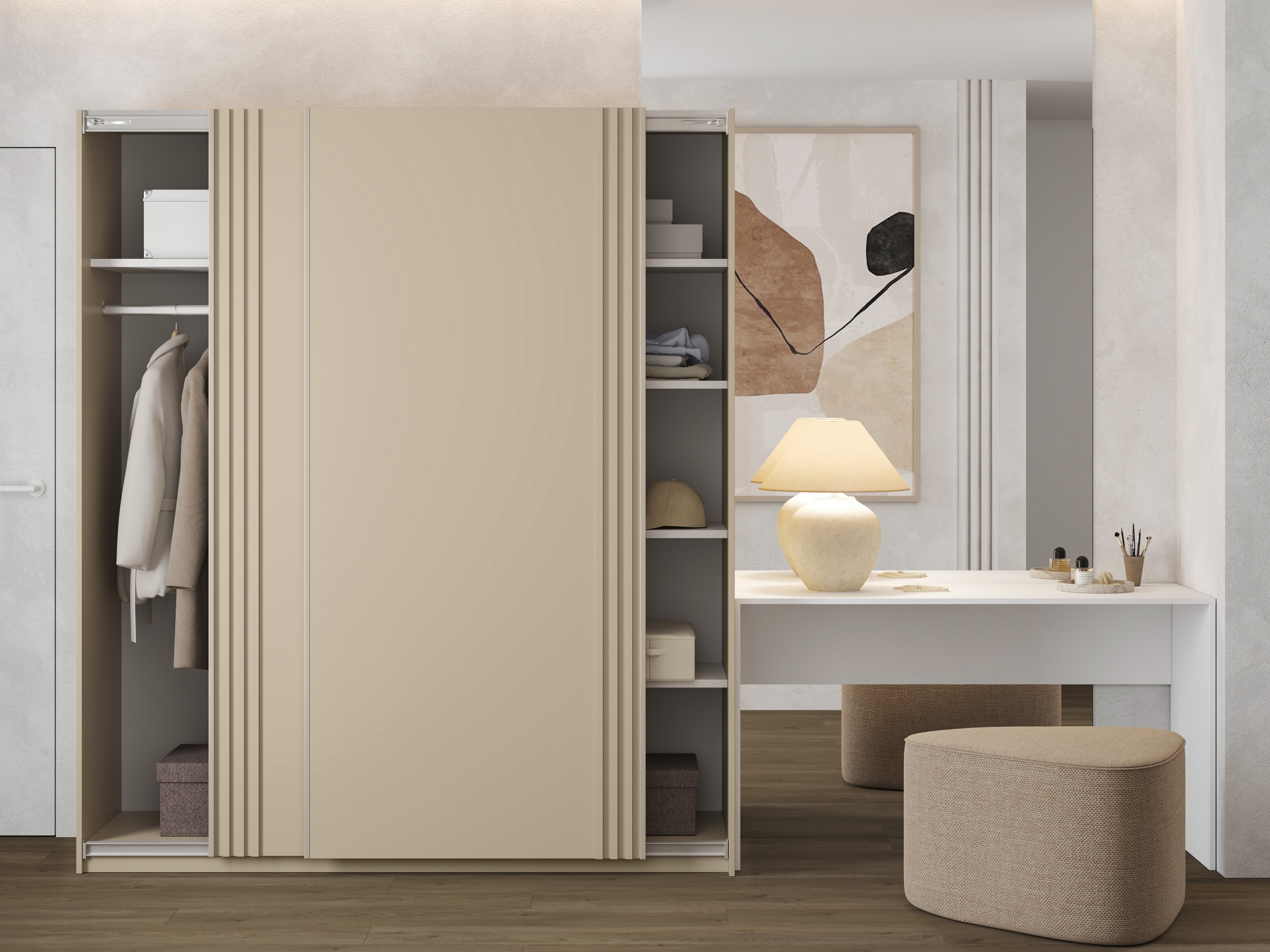 Riidekapp Austin 372 (Beež)