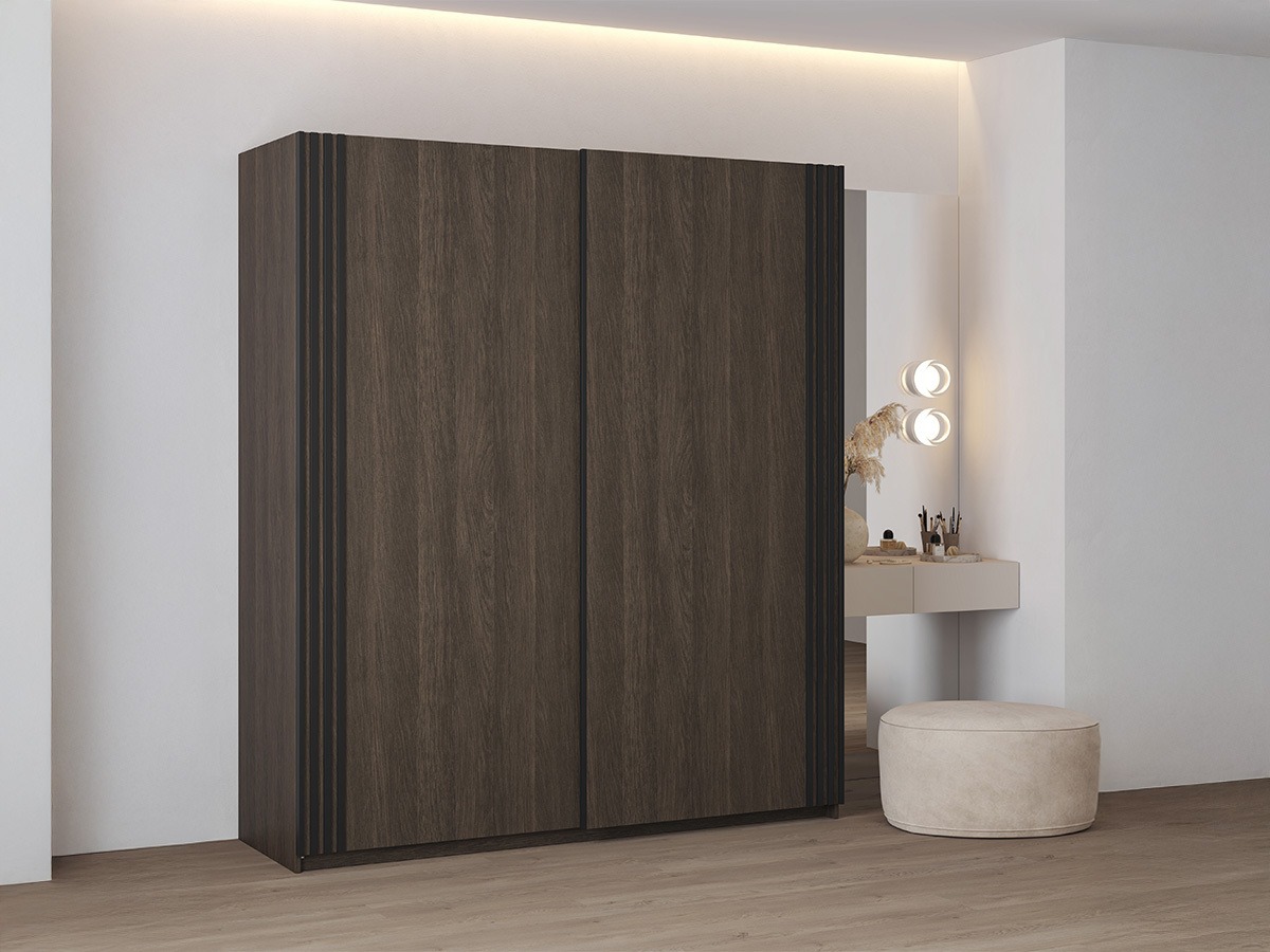 Riidekapp Austin 372 (Tume tamm + Must)