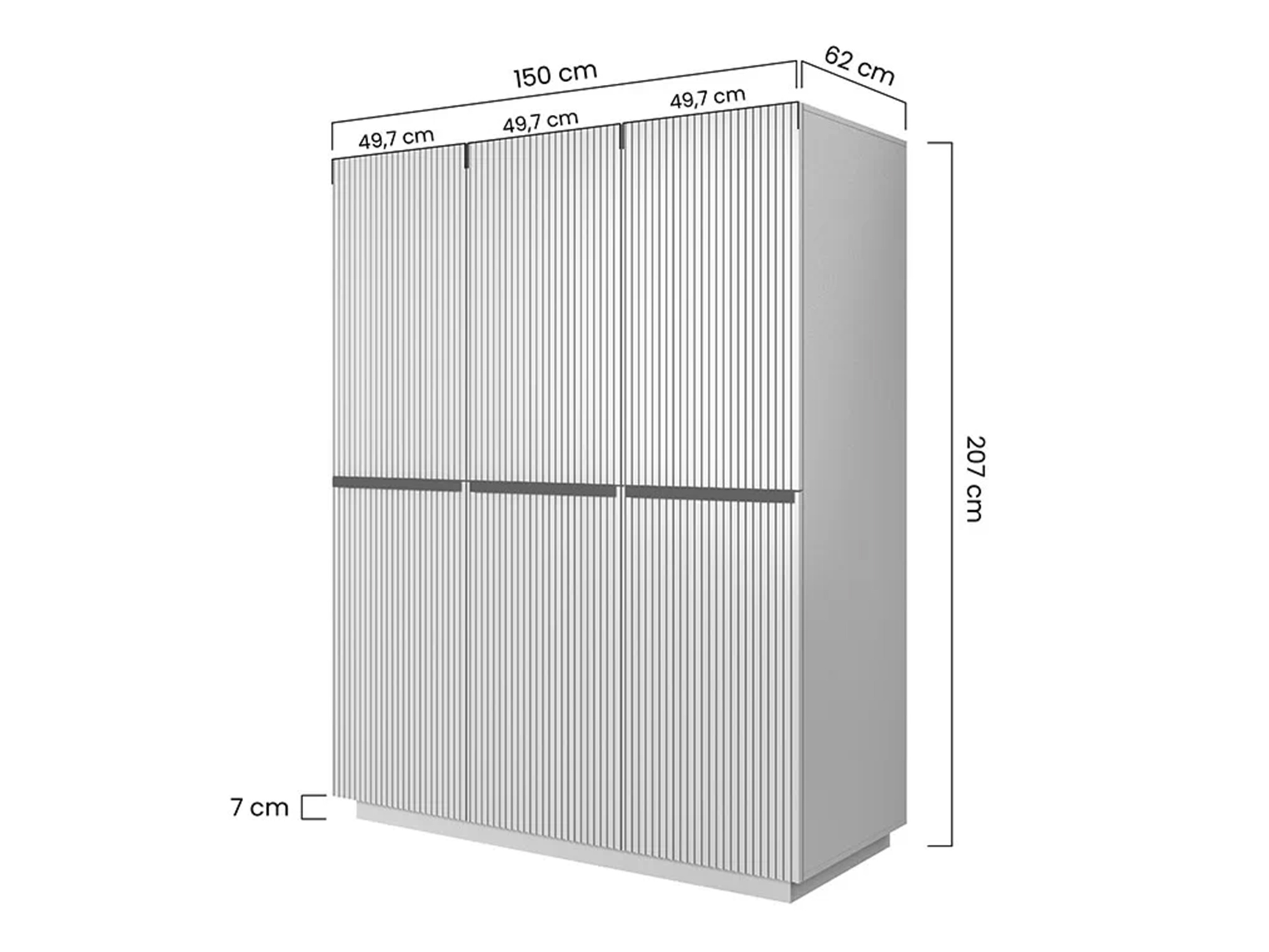 Riidekapp Melfelu 121 (Valge)