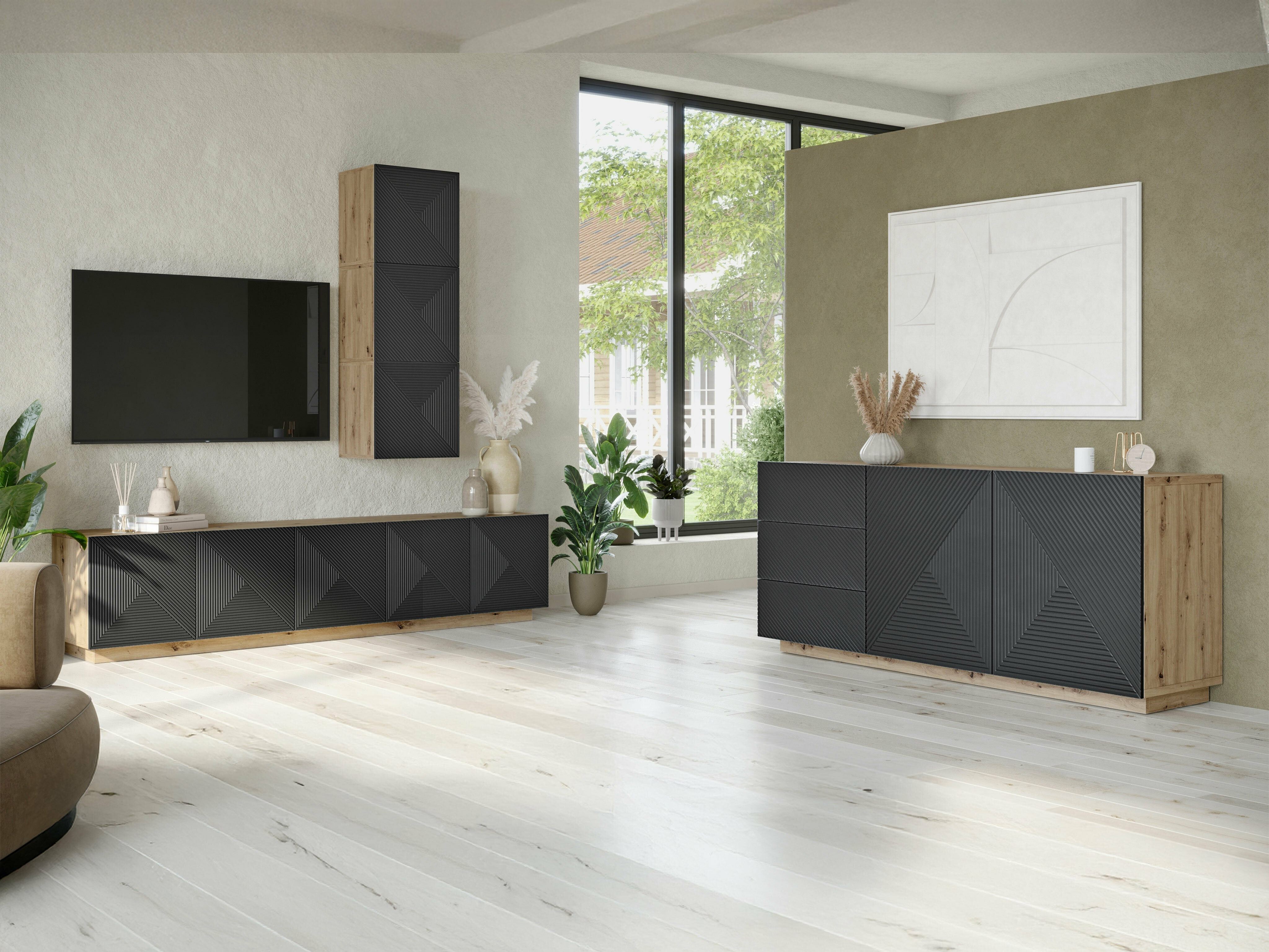 TV-alus Dortivi 103 (Artisan tamm + Matt hall)