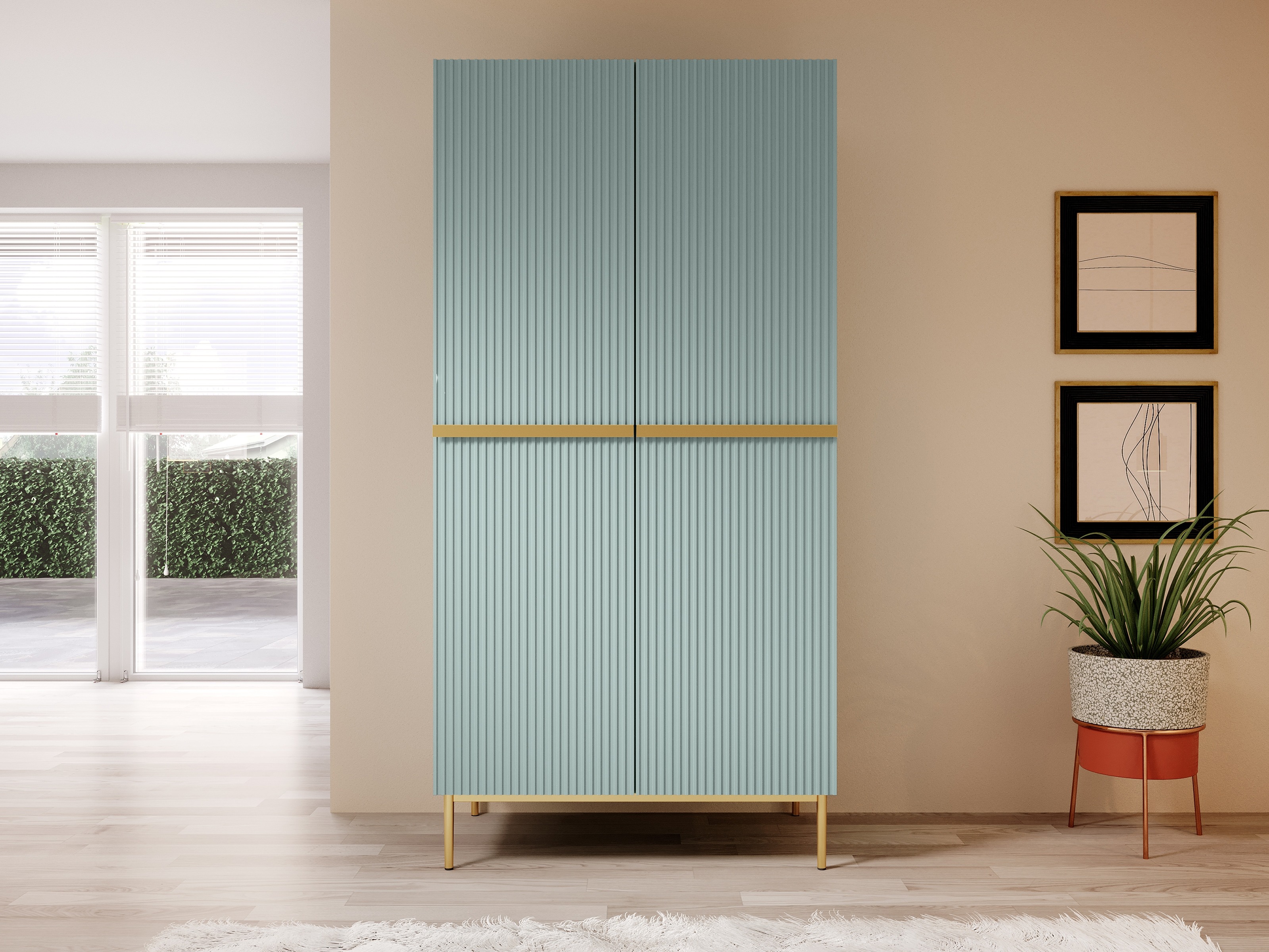 Riidekapp Melfelu 122 (Türkiis)