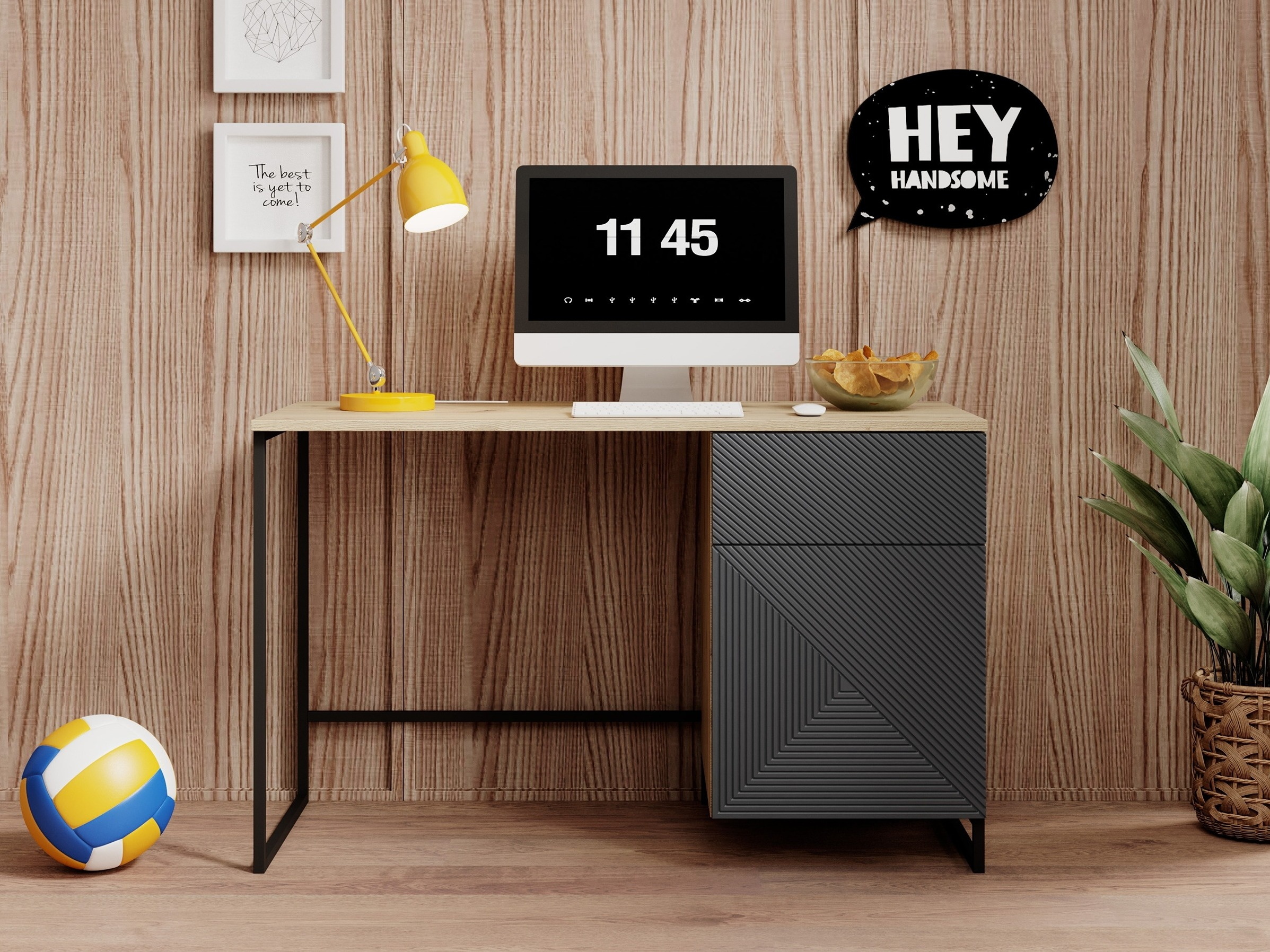 Kirjutuslaud Dortivi 112 (Artisan tamm + Matt hall)