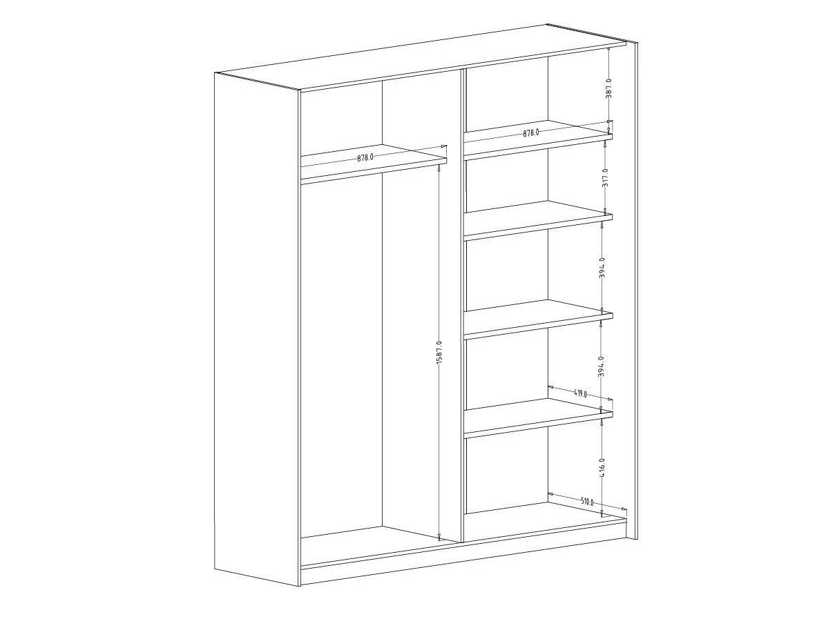 Riidekapp Austin 372 (Beež)
