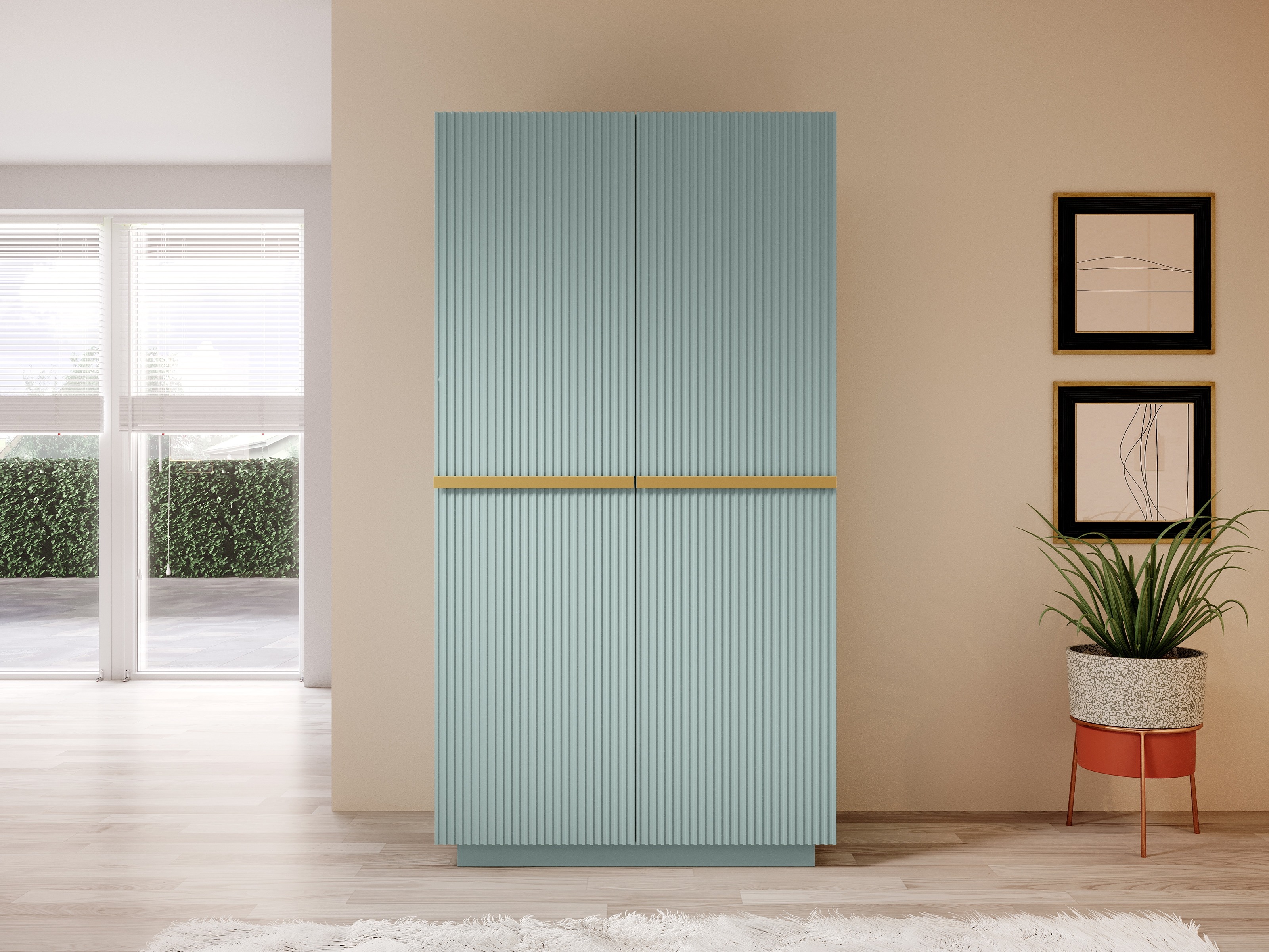 Riidekapp Melfelu 125 (Türkiis)