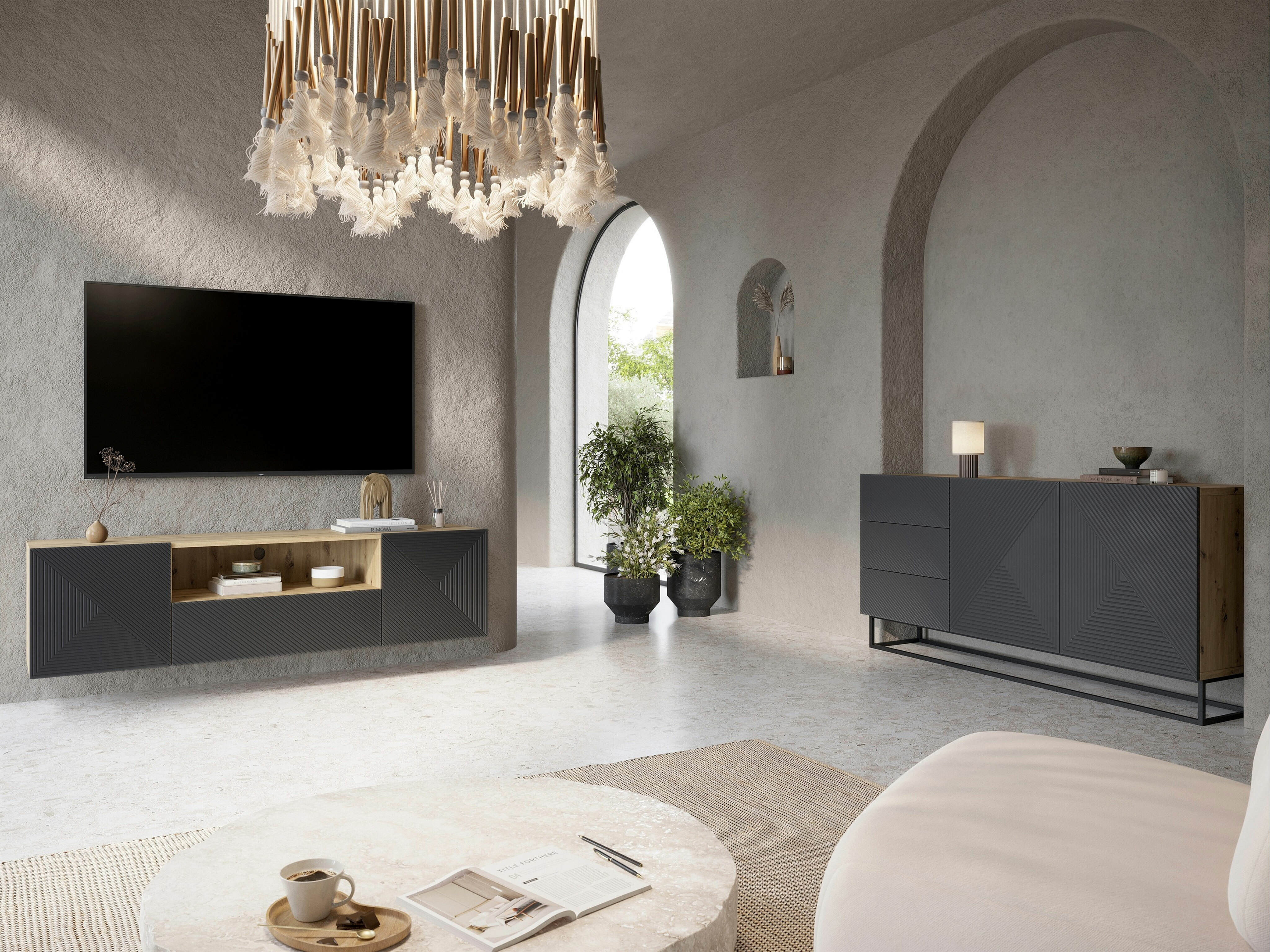 Elutoa komplekt Dortivi 122 (Artisan tamm + Matt hall)