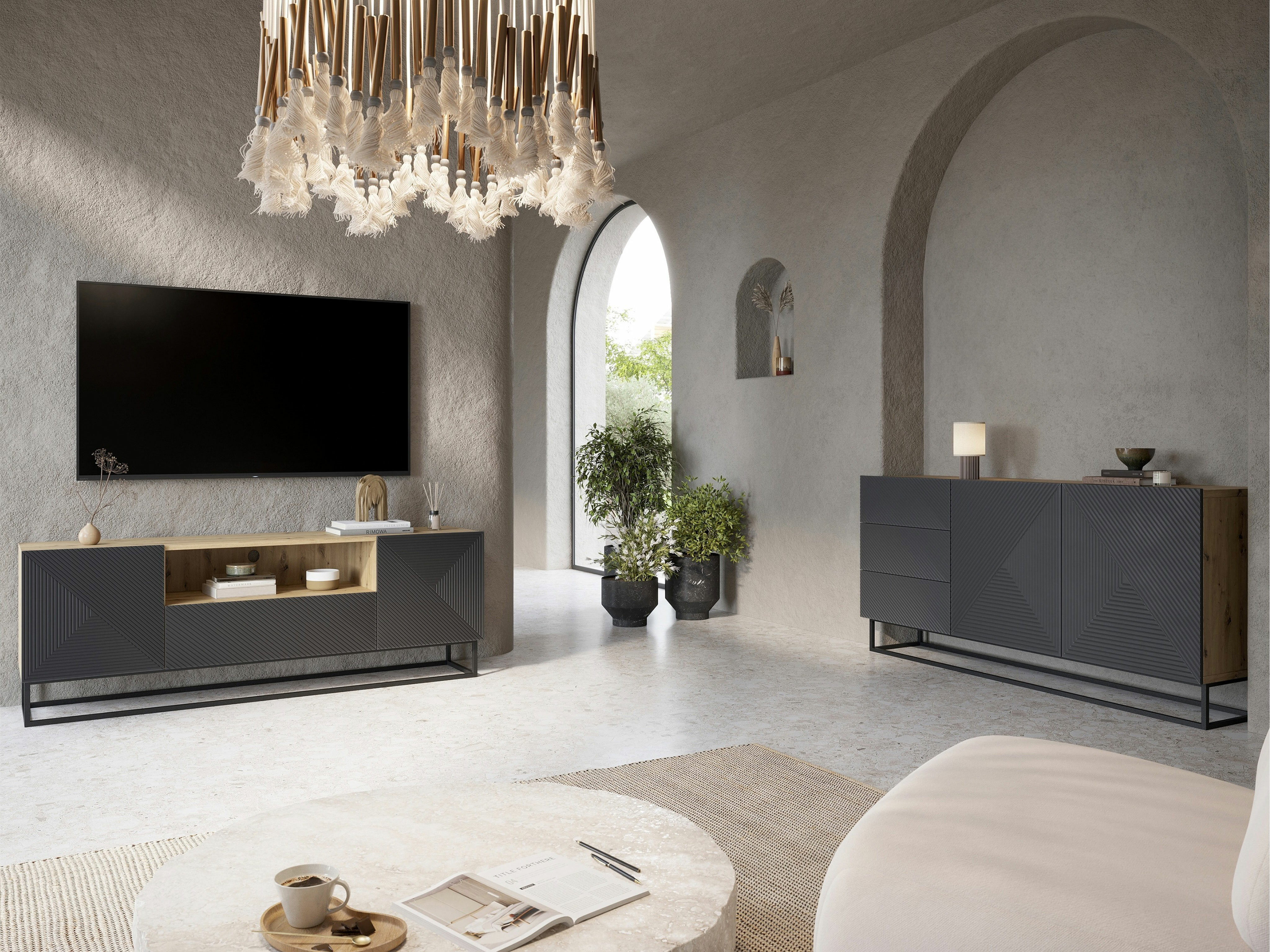 Elutoa komplekt Dortivi 123 (Artisan tamm + Matt hall)