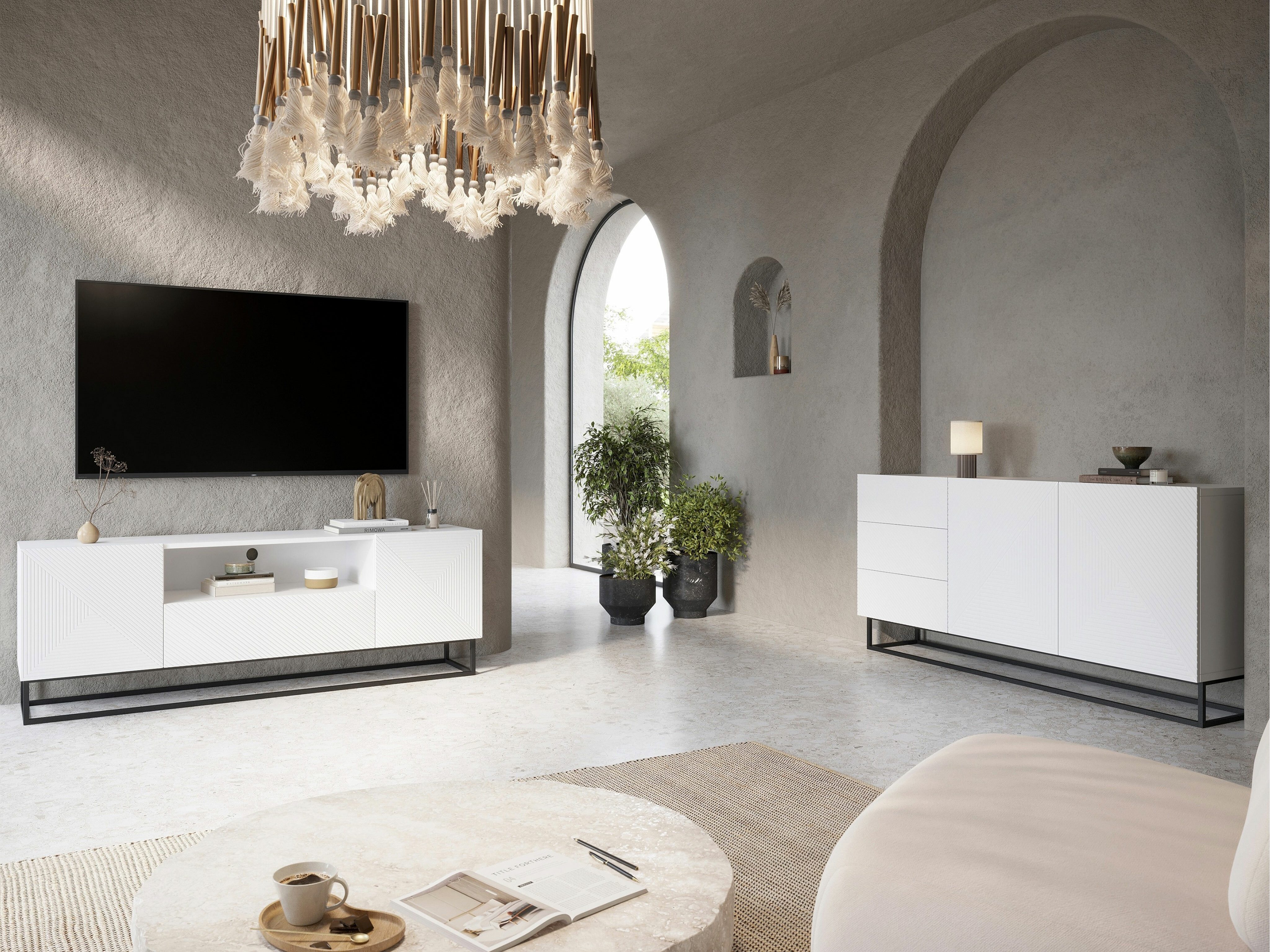 TV-alus Dortivi 102 (Matt valge)