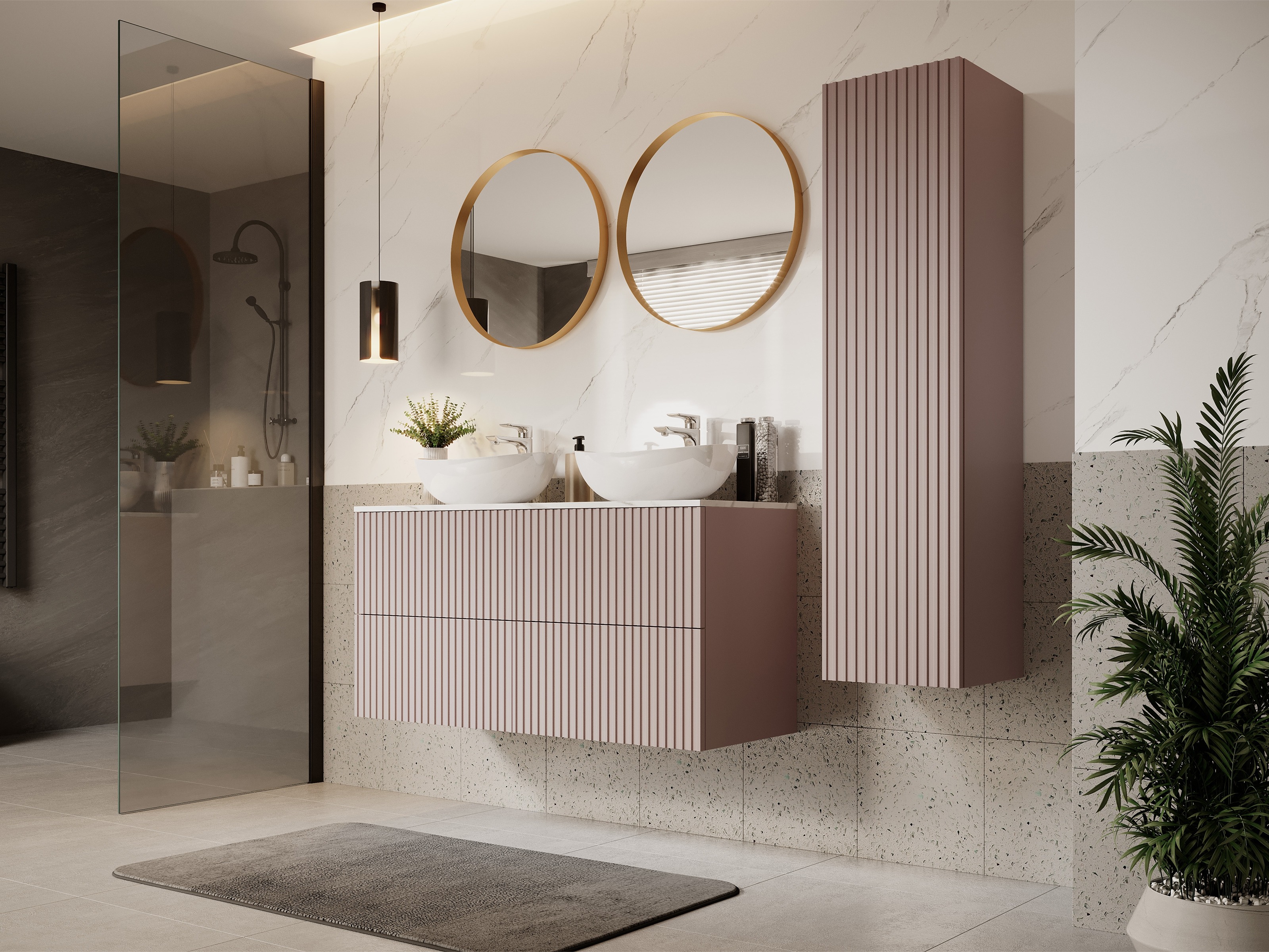 Vannitoa seinakapp Melfelu 129 (Roosikarva)